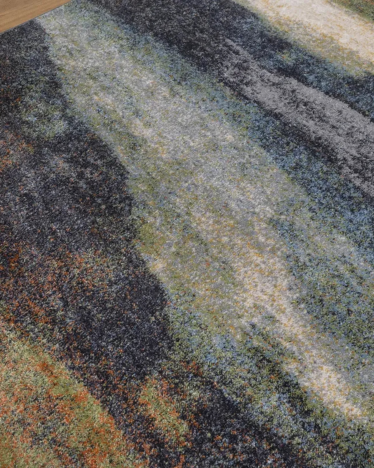Dark Grey Green Abstract Carpet