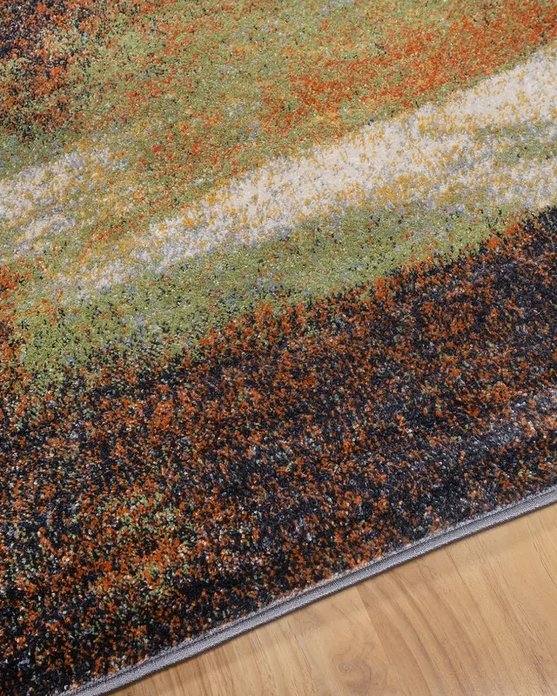 Dark Grey Green Abstract Carpet