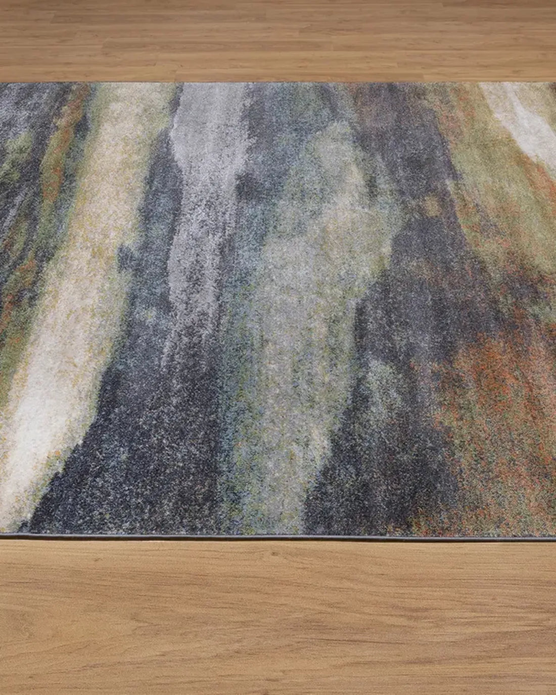 Dark Grey Green Abstract Carpet