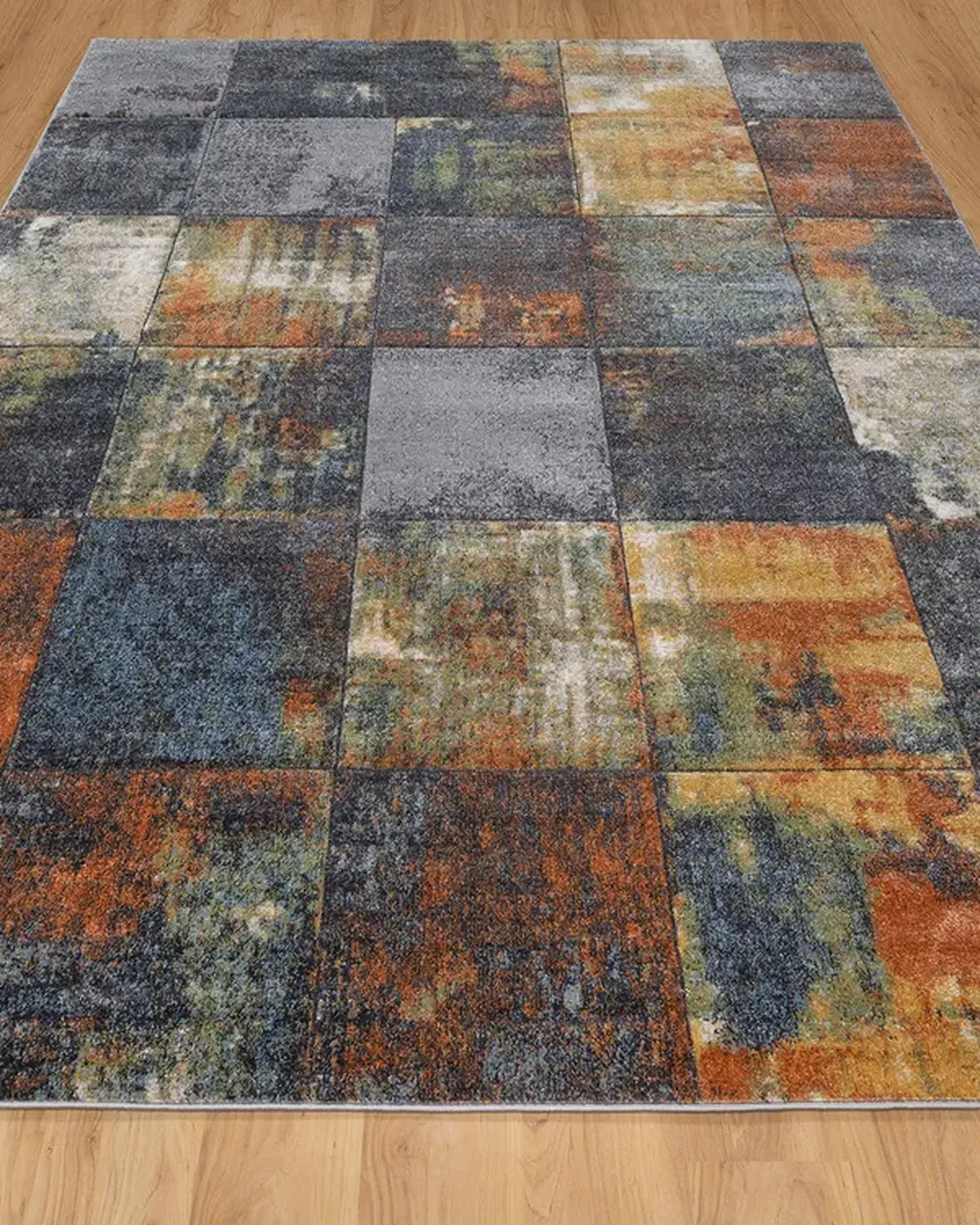Dark Grey Green Block Carpet