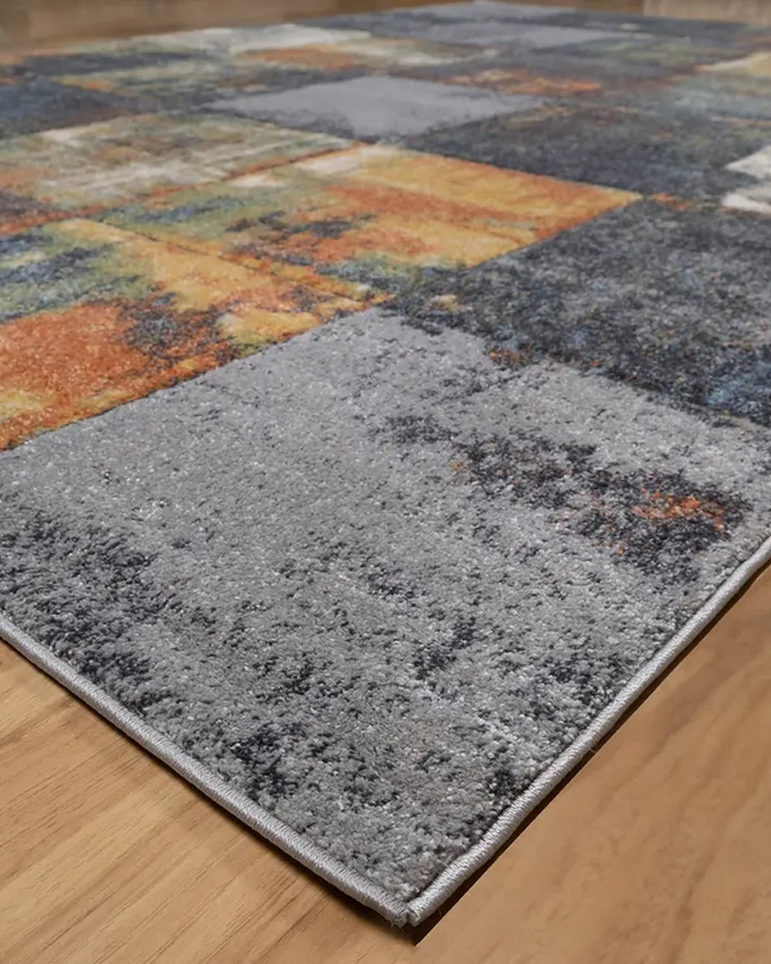 Dark Grey Green Block Carpet