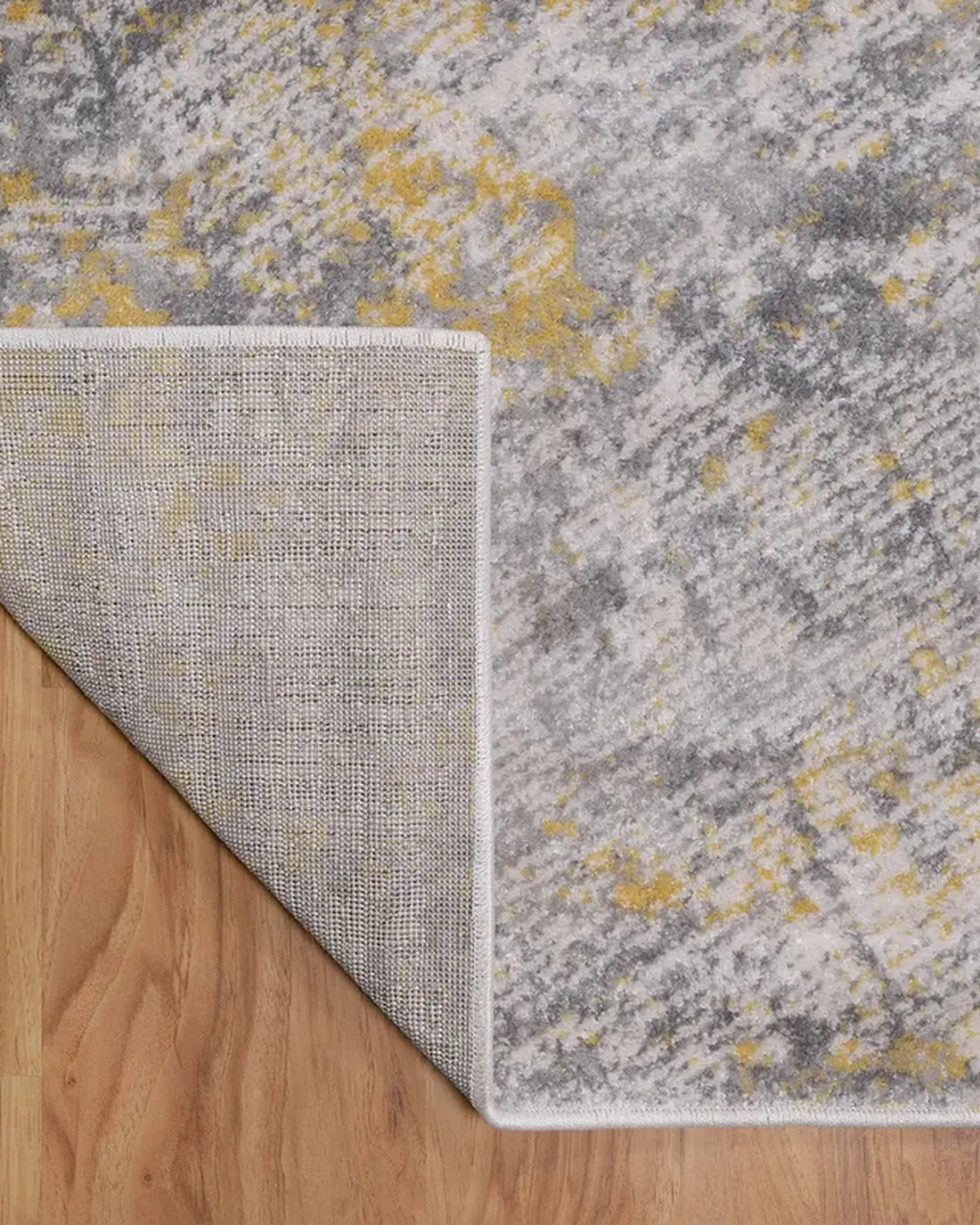 Cream Light Yellow Abstract Carpet