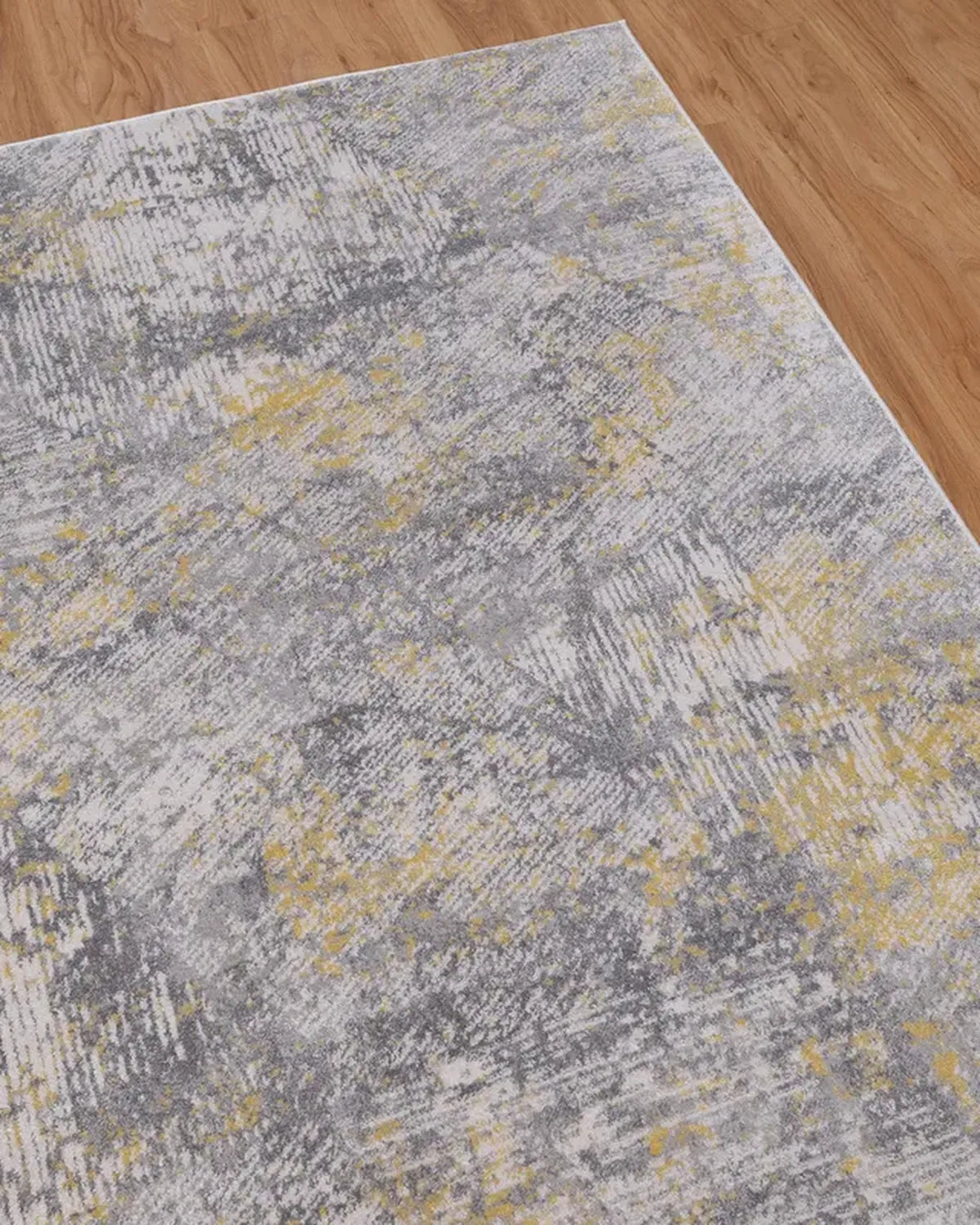 Cream Light Yellow Abstract Carpet