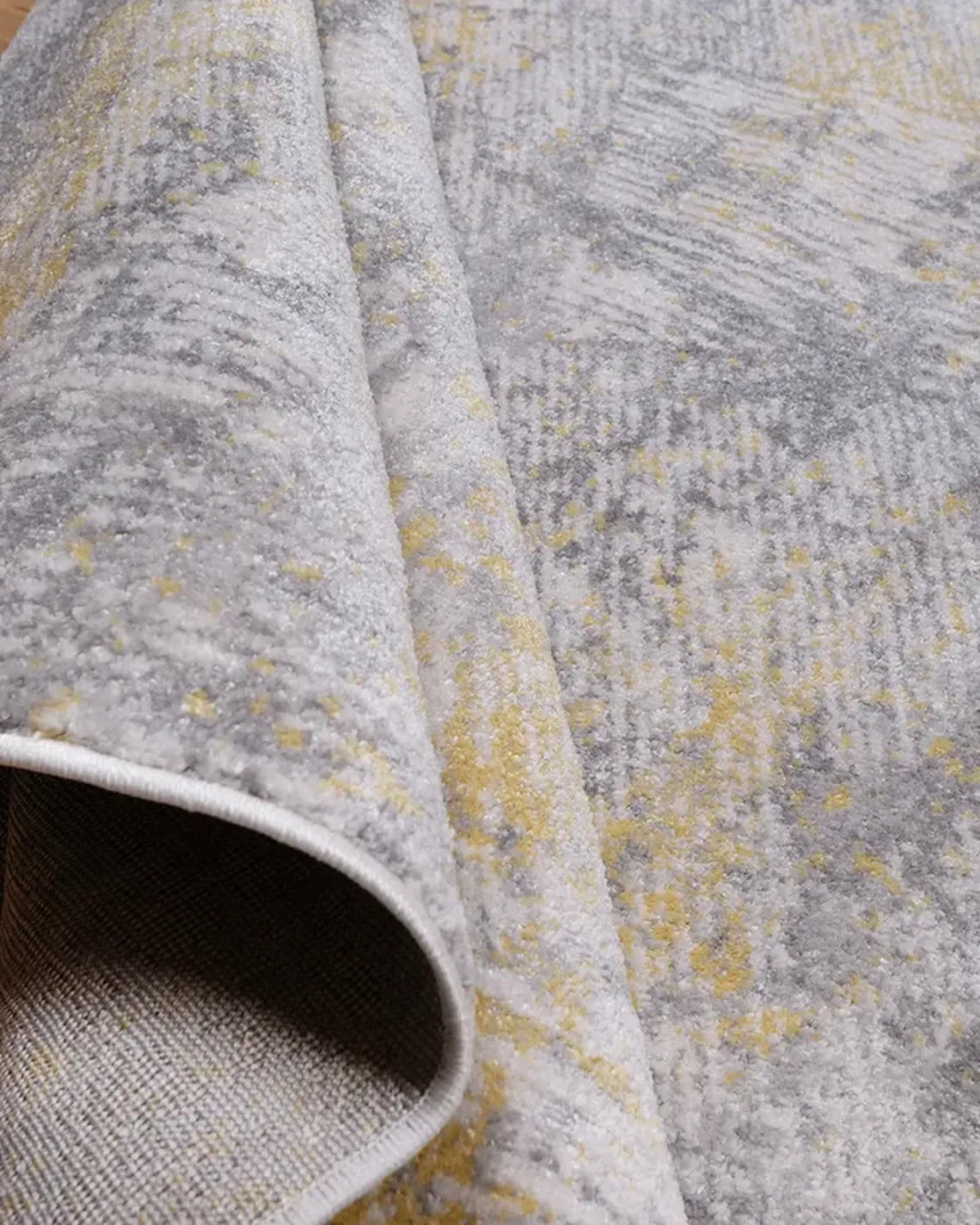 Cream Light Yellow Abstract Carpet