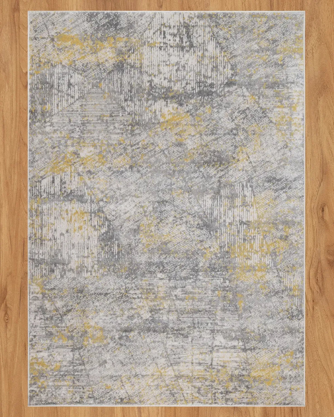 Cream Light Yellow Abstract Carpet