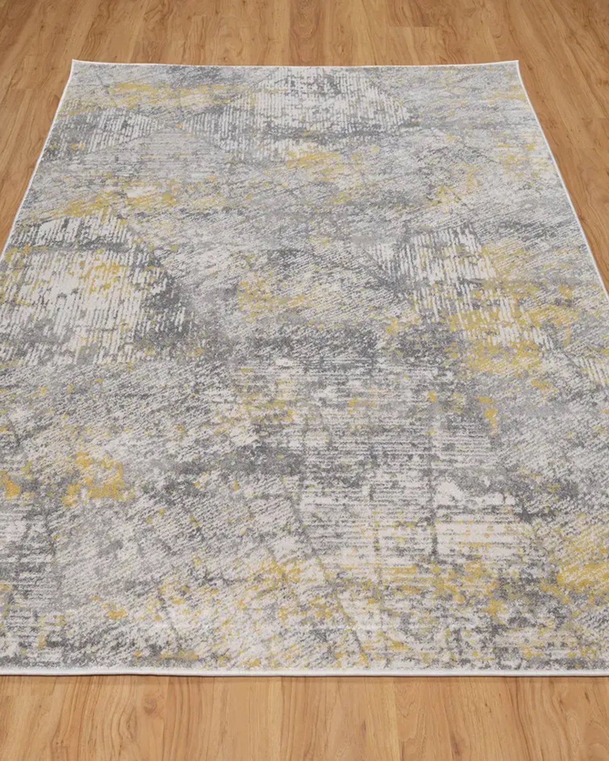 Cream Light Yellow Abstract Carpet