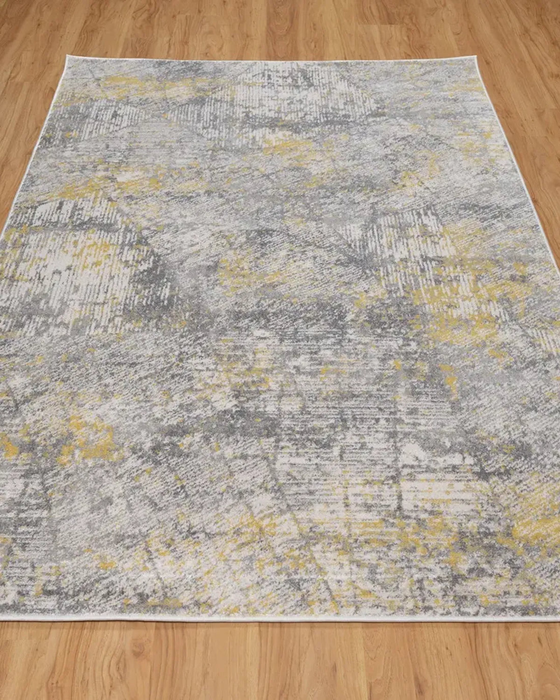 Cream Light Yellow Abstract Carpet