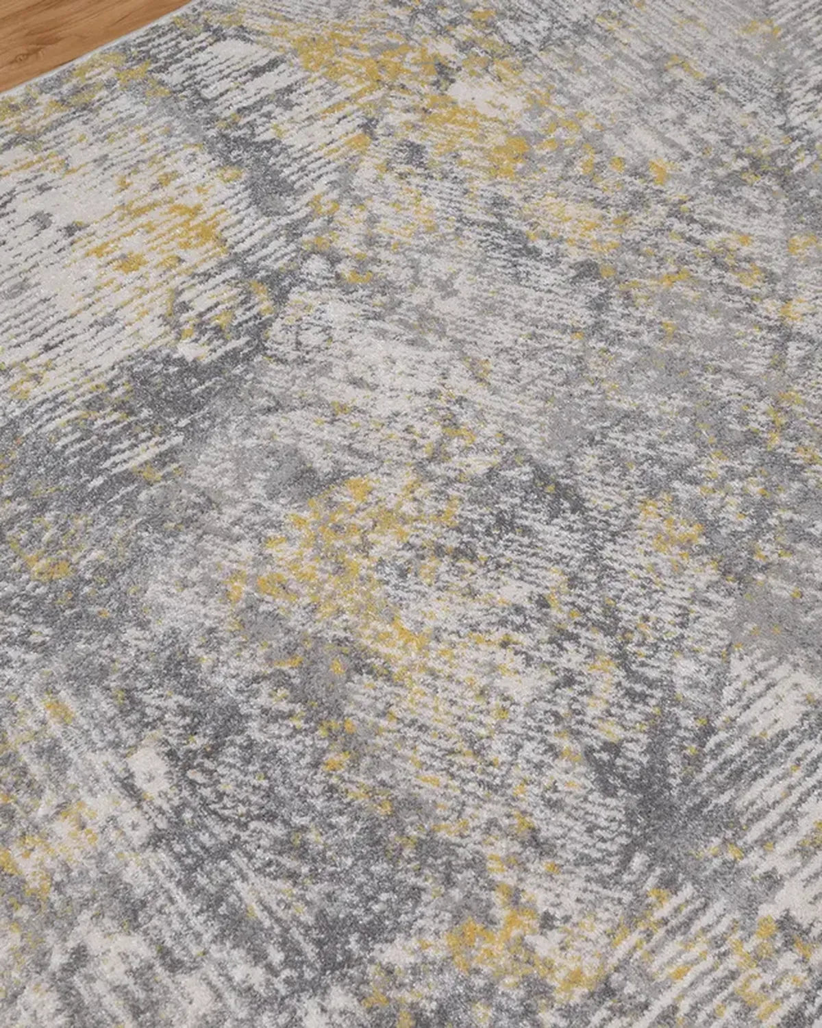 Cream Light Yellow Abstract Carpet