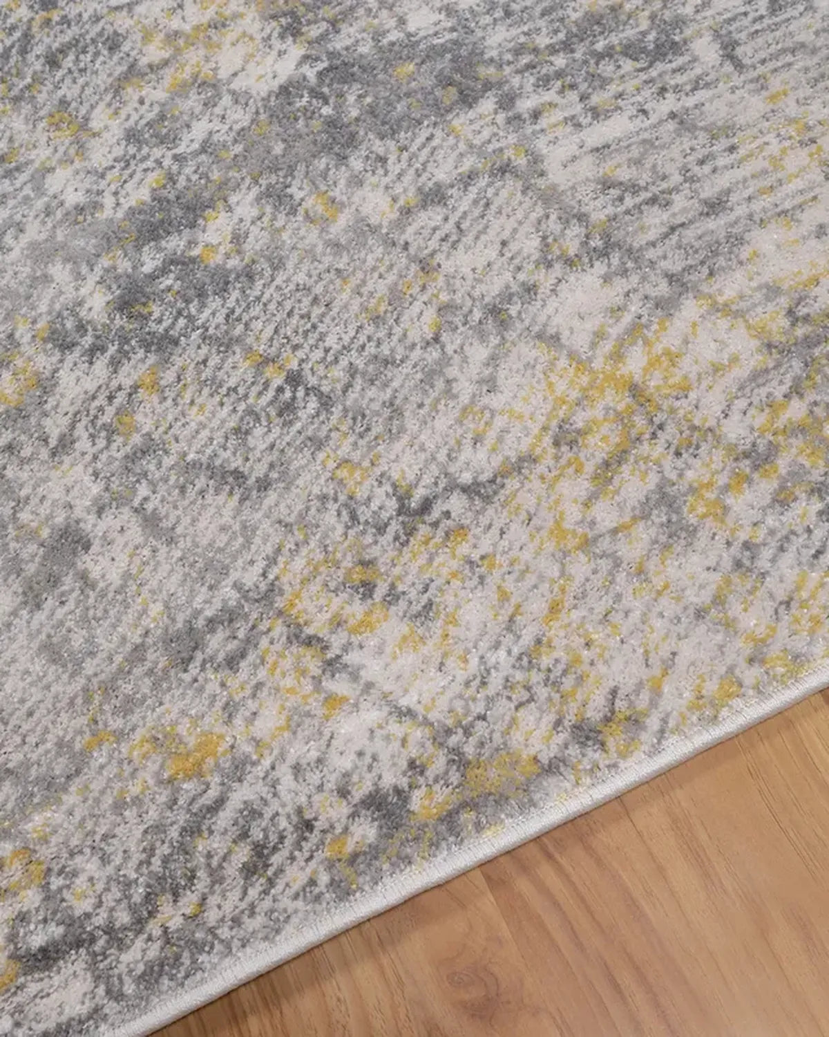 Cream Light Yellow Abstract Carpet