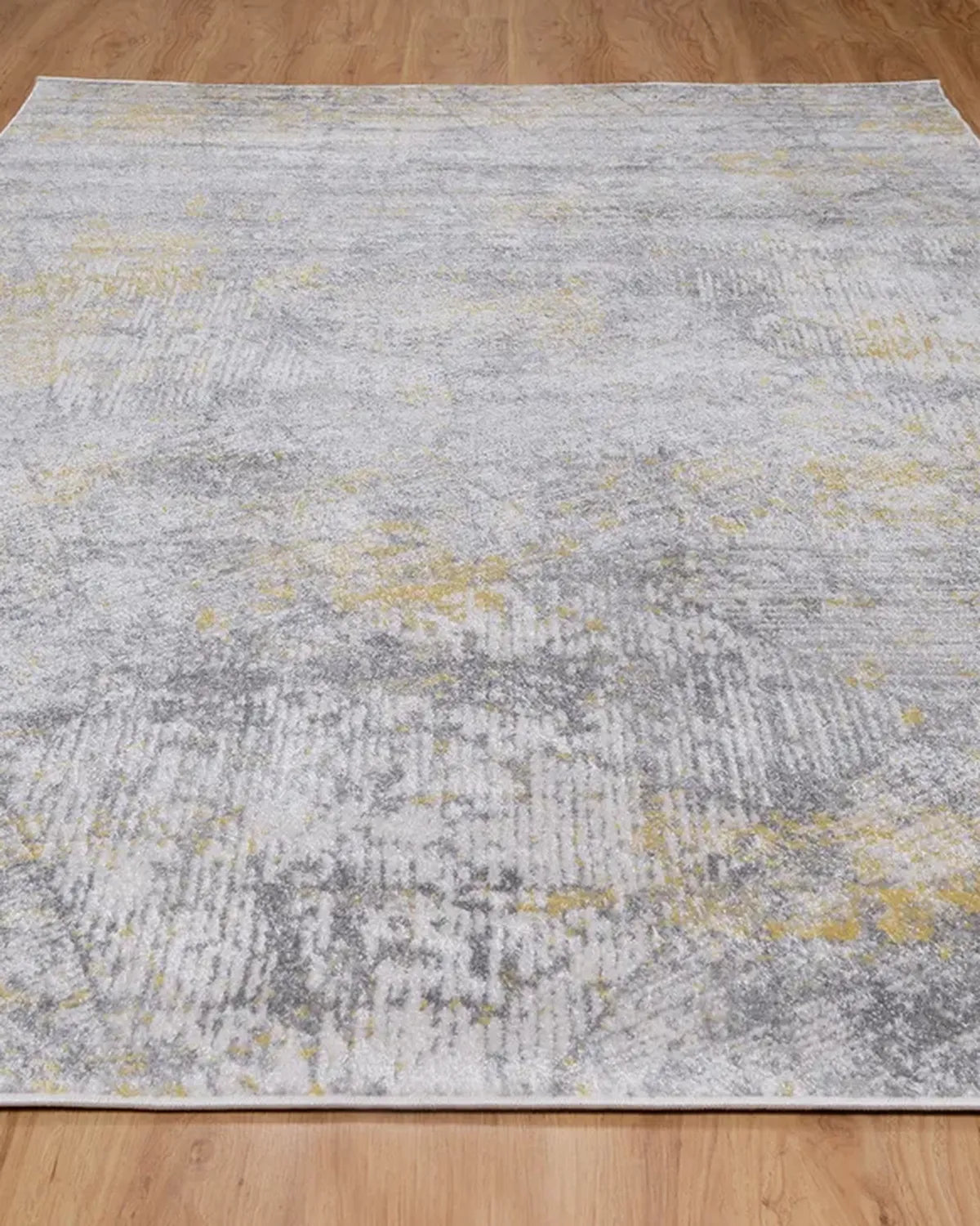 Cream Light Yellow Abstract Carpet