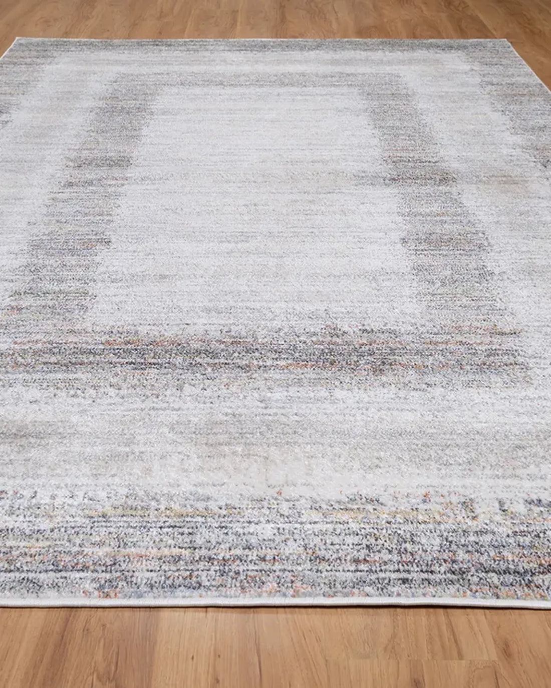 Cream Blue Gradient Border Carpet