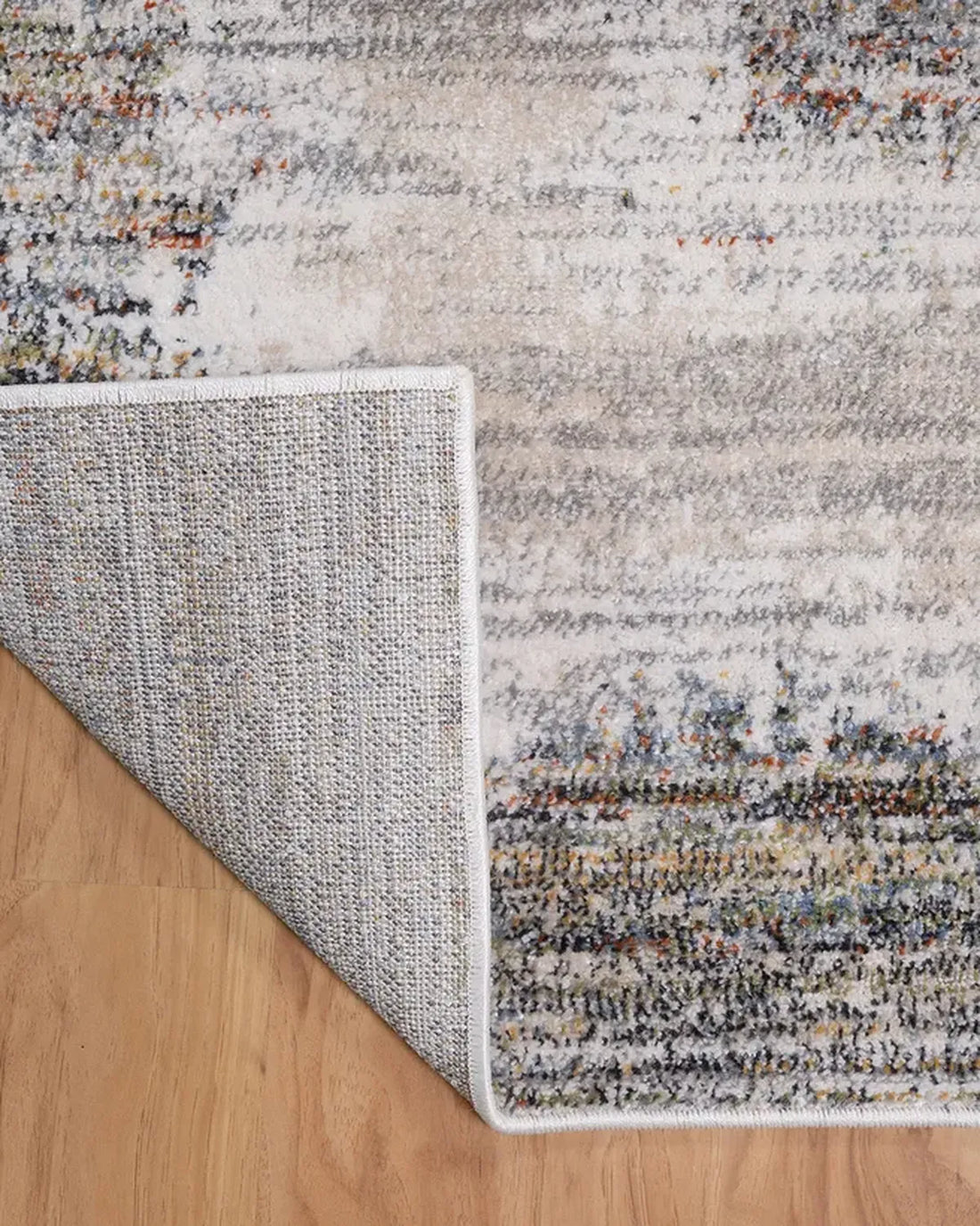 Cream Blue Gradient Border Carpet