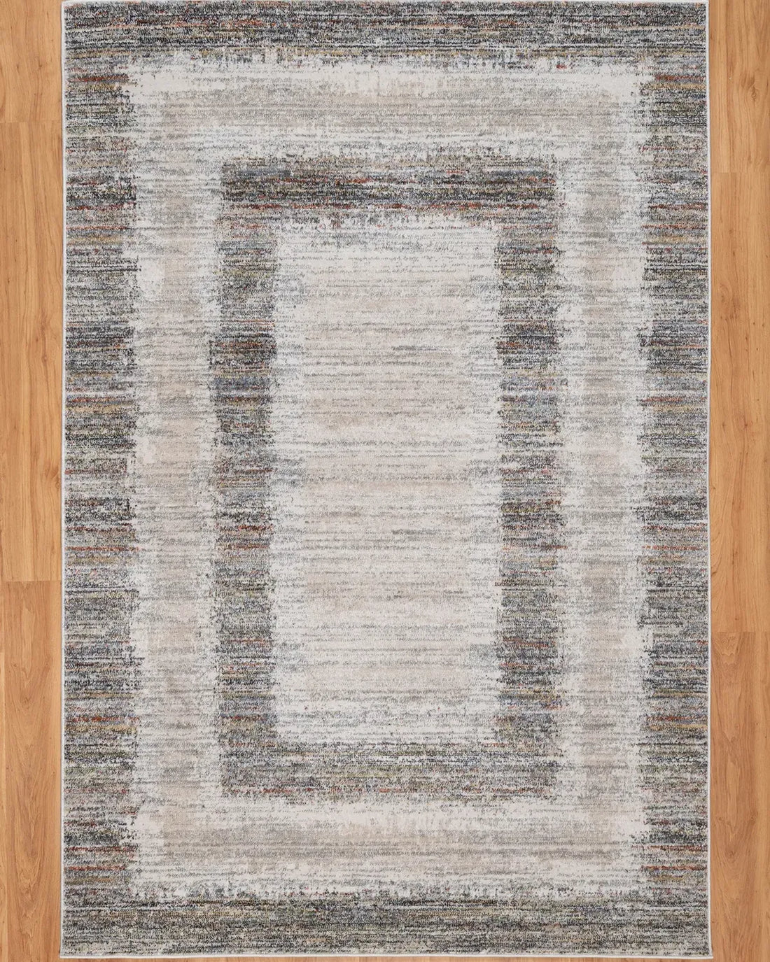 Cream Blue Gradient Border Carpet