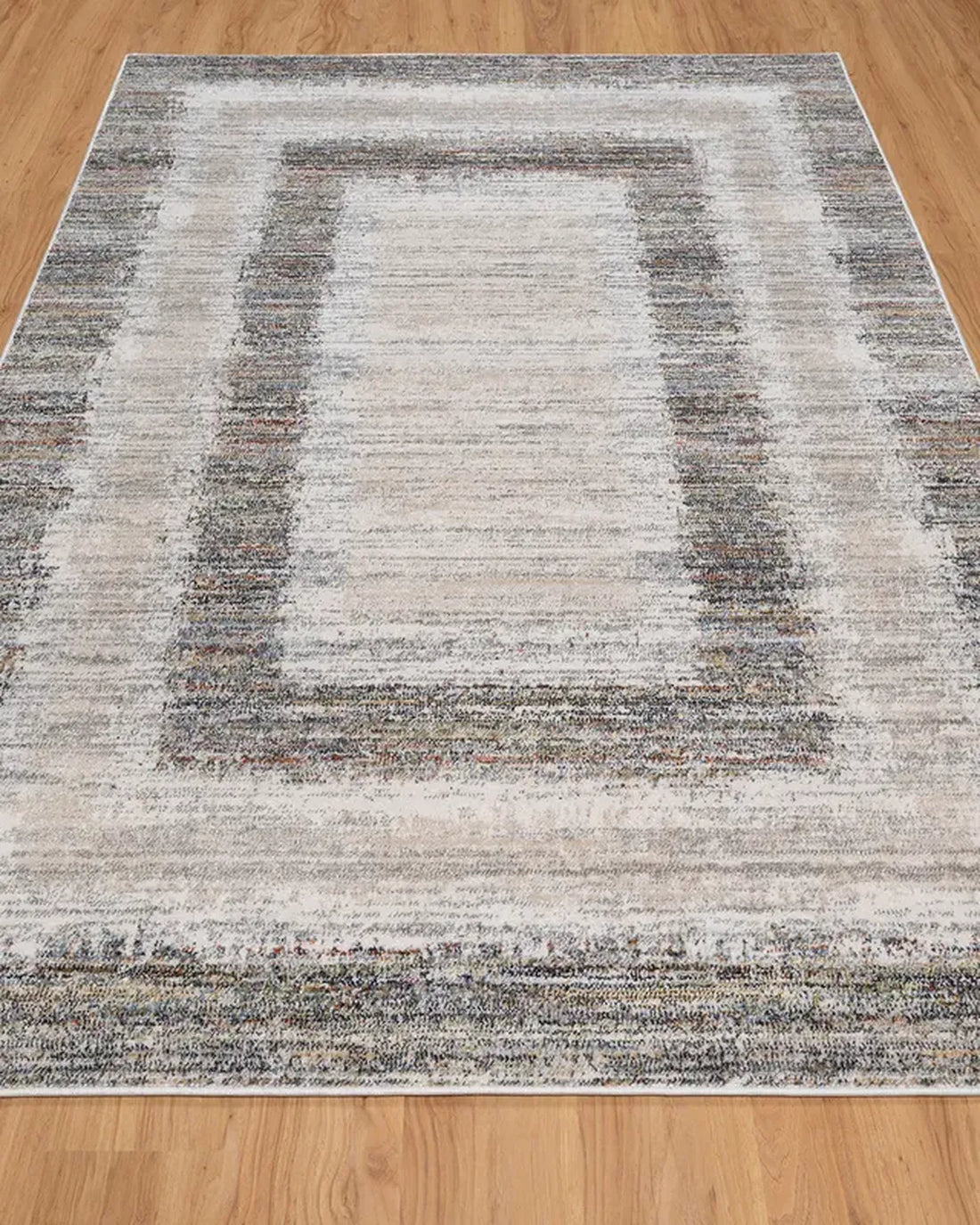 Cream Blue Gradient Border Carpet