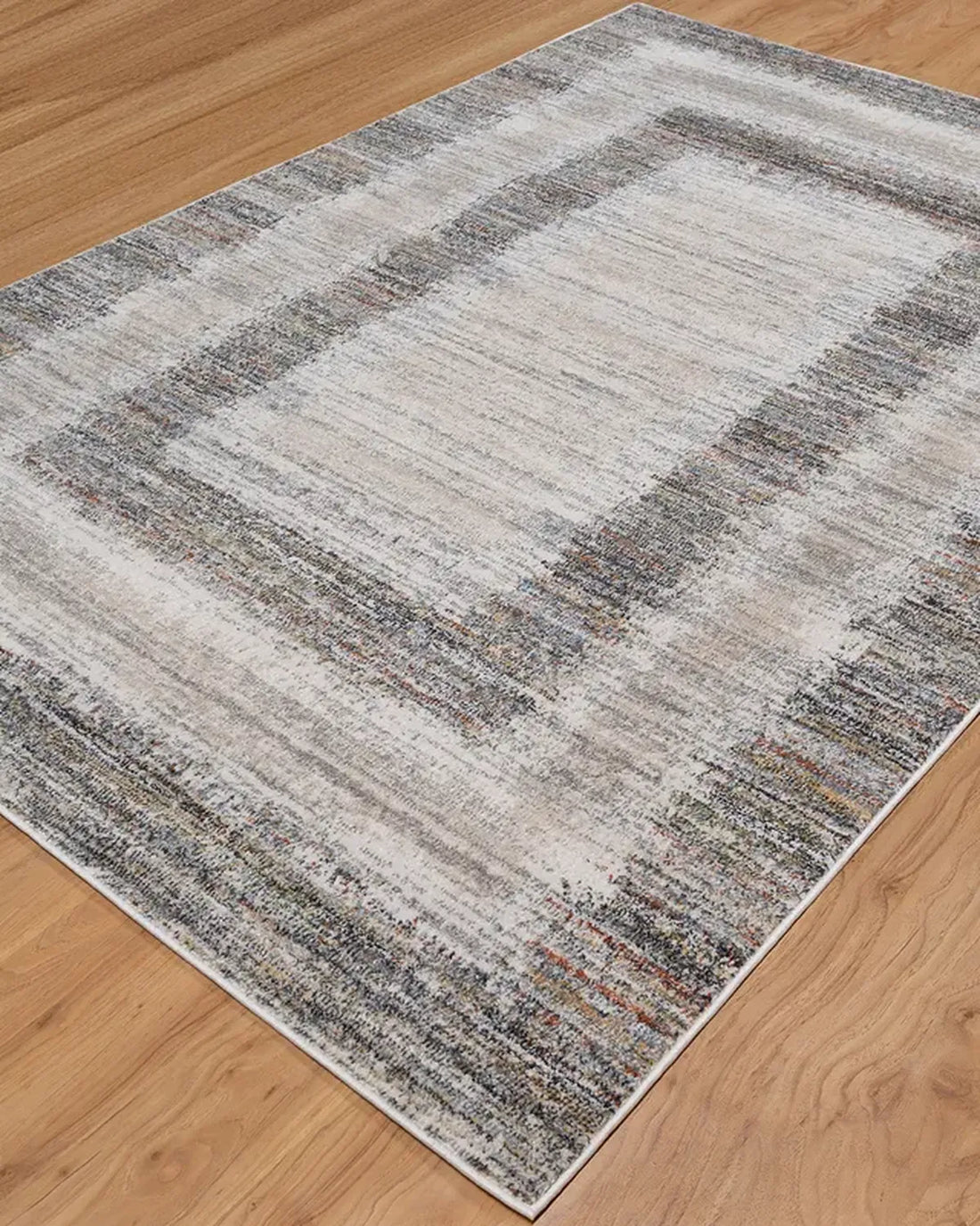 Cream Blue Gradient Border Carpet