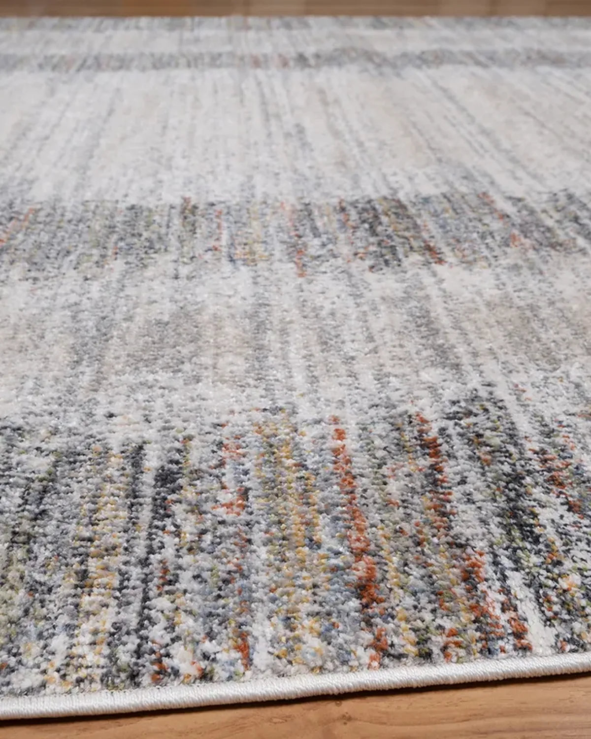 Cream Blue Gradient Border Carpet