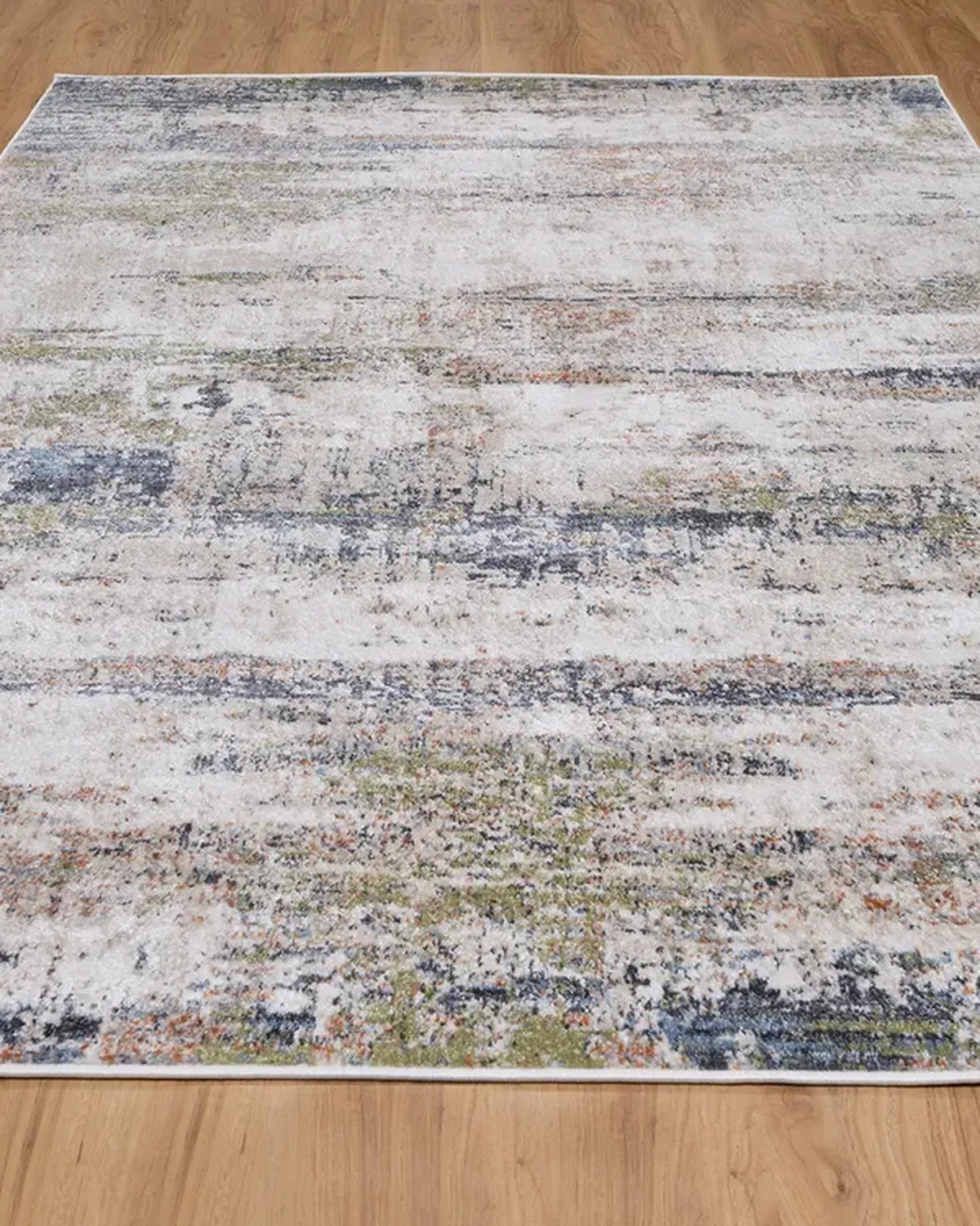 Light Beige Green Abstract Carpet