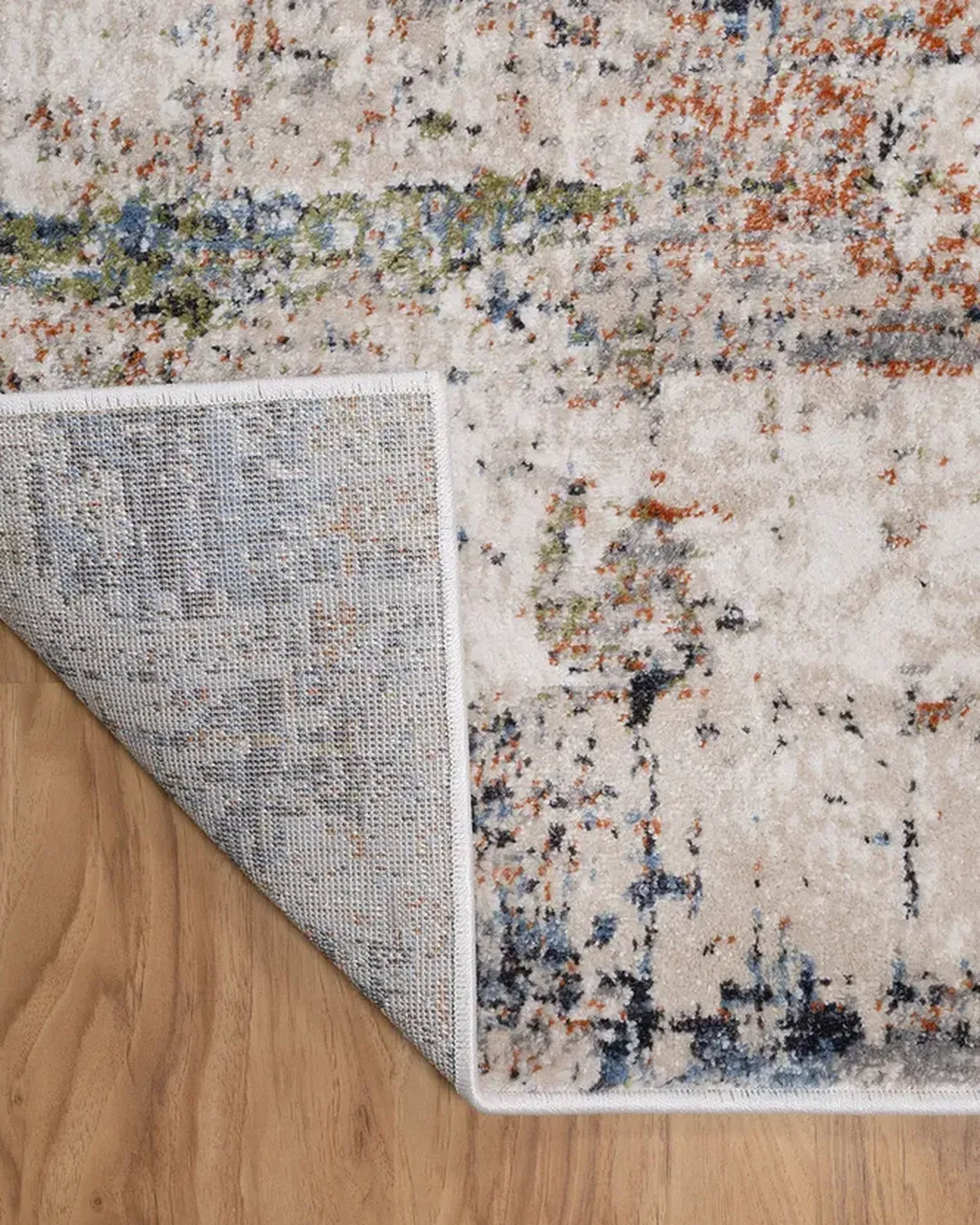 Light Beige Green Abstract Carpet