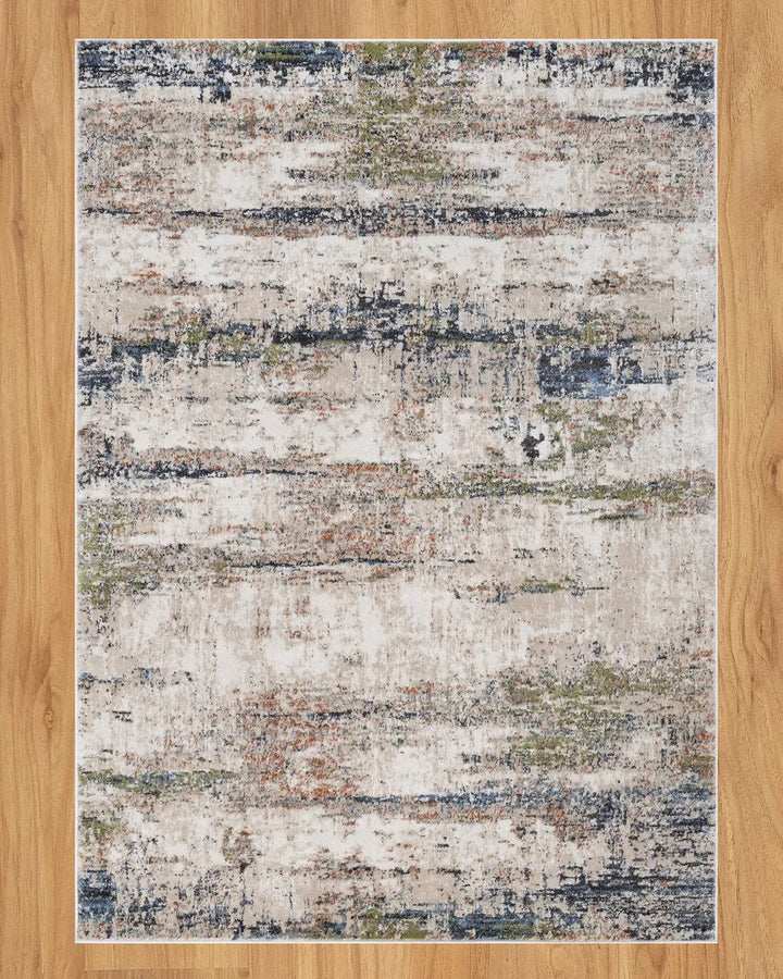 Light Beige Green Abstract Carpet