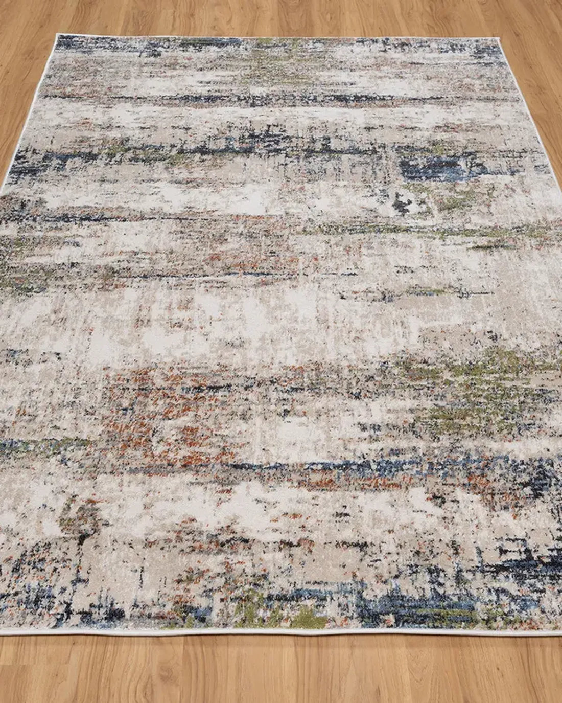 Light Beige Green Abstract Carpet