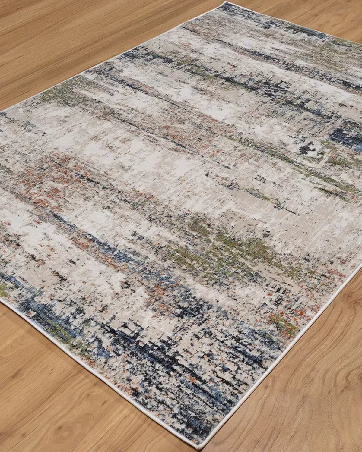 Light Beige Green Abstract Carpet