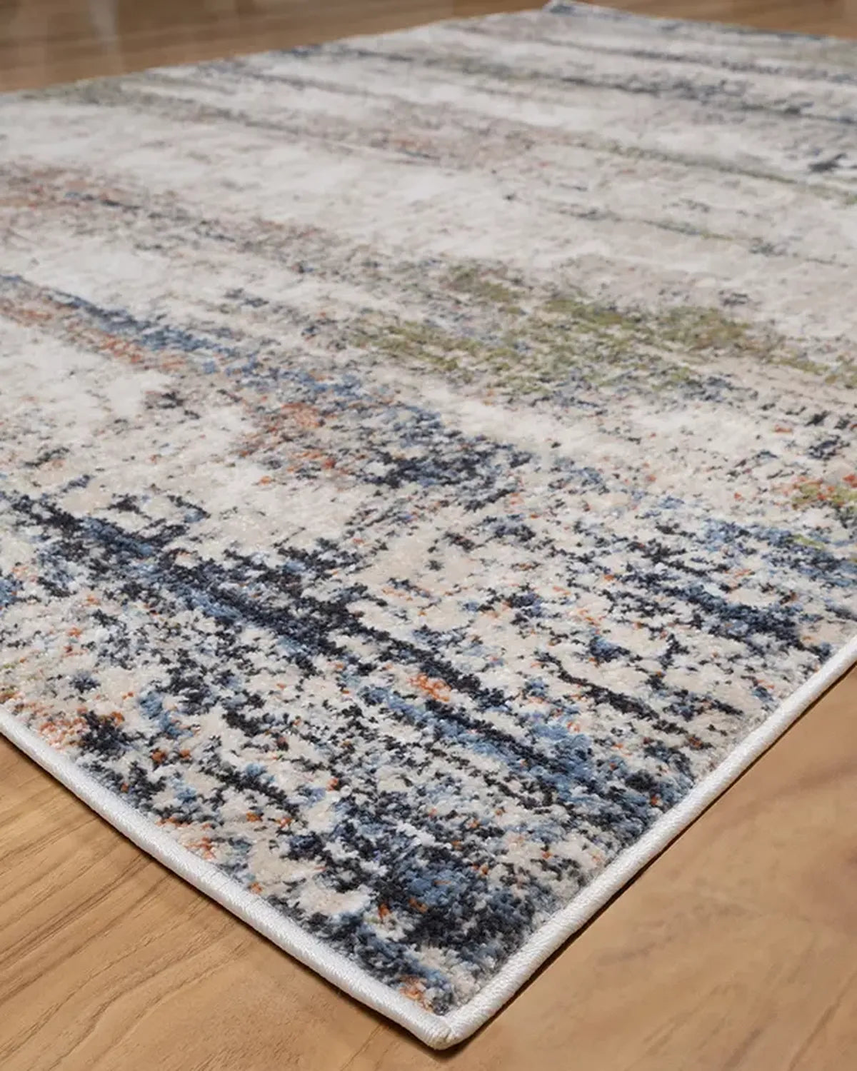 Light Beige Green Abstract Carpet