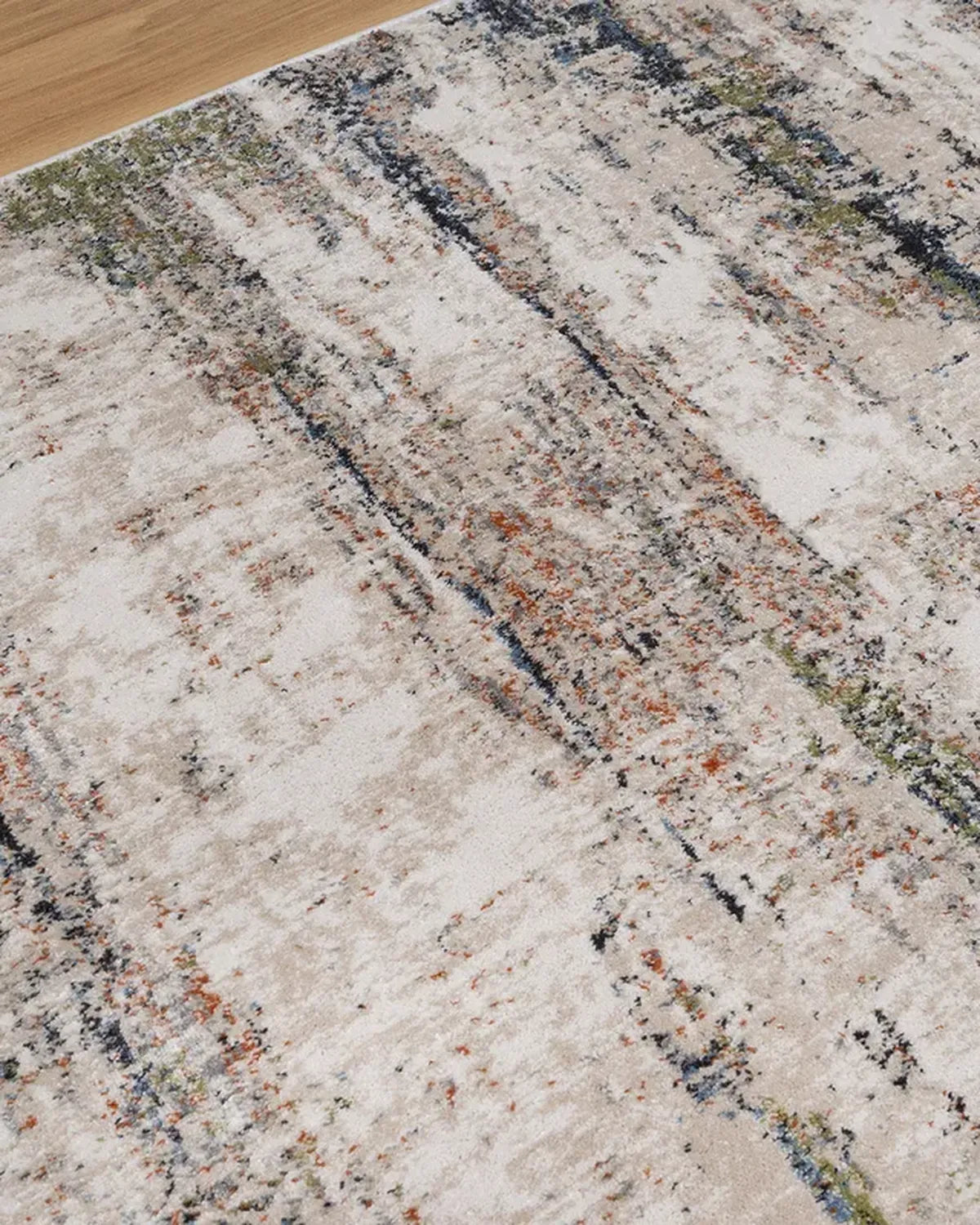 Light Beige Green Abstract Carpet