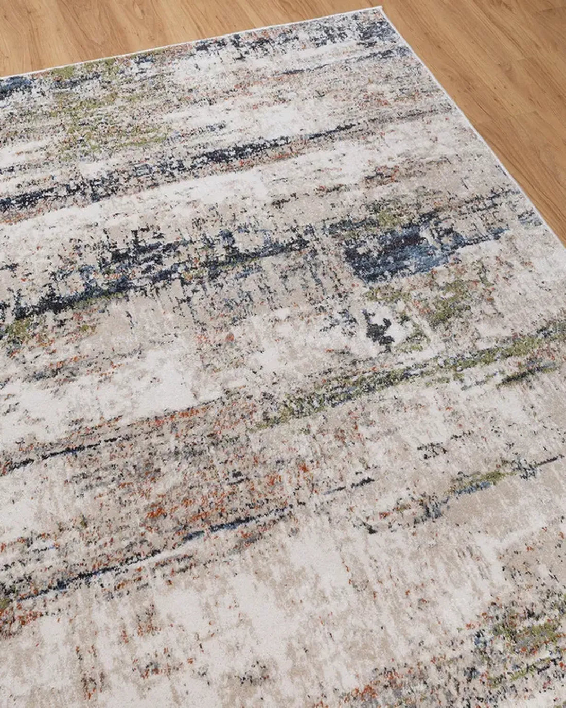 Light Beige Green Abstract Carpet