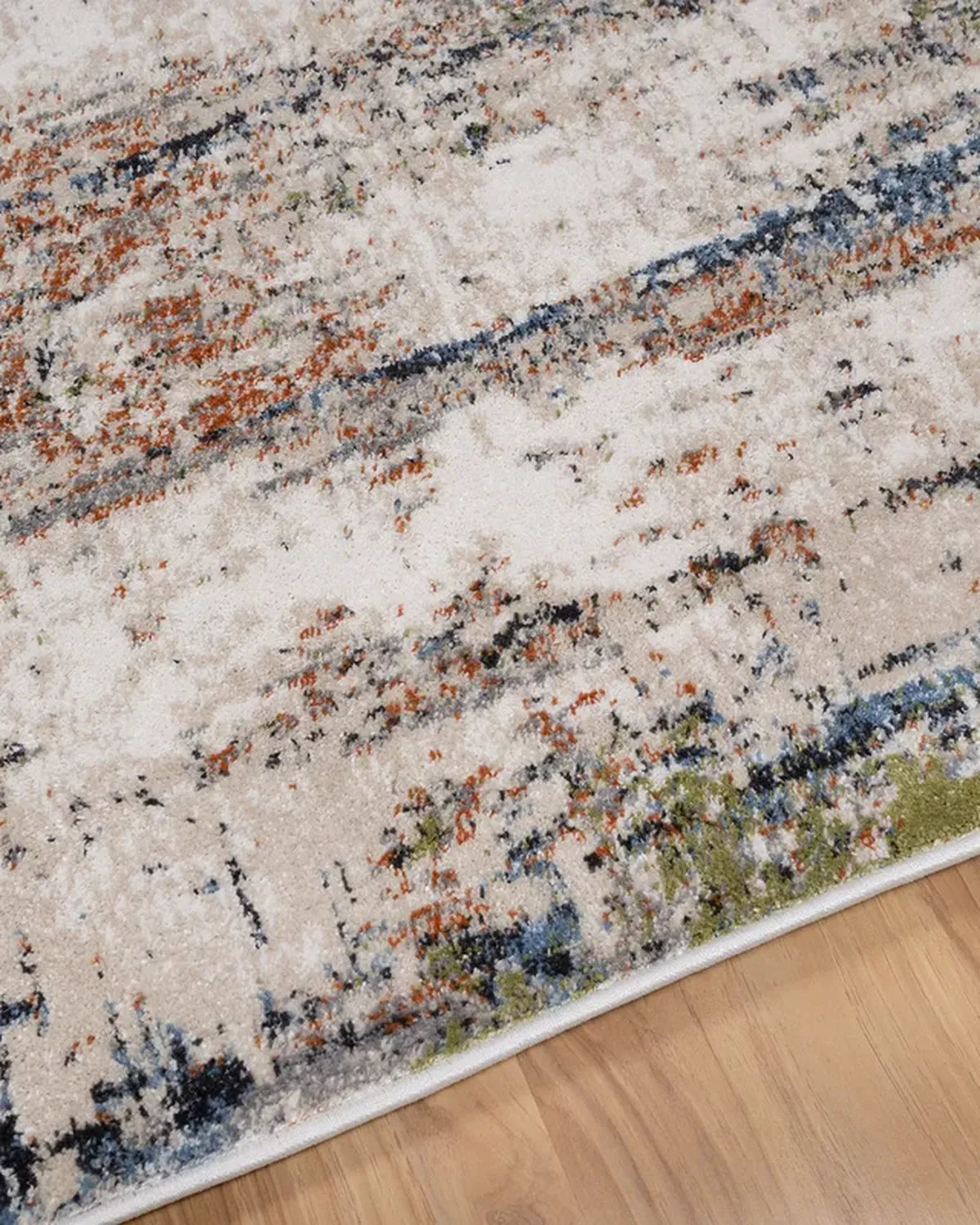 Light Beige Green Abstract Carpet