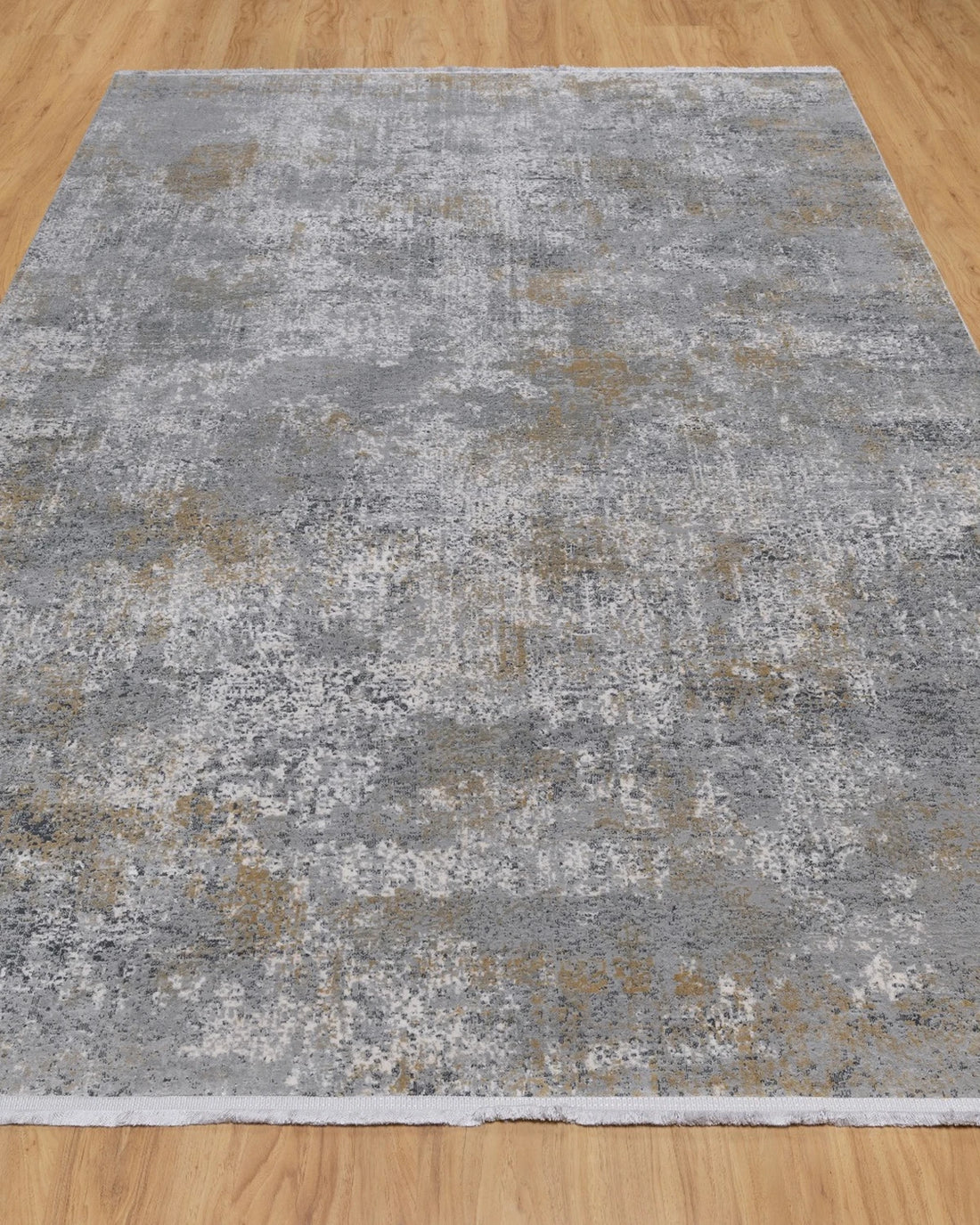 Assorted Grey Gold Textured Abstract Carpet