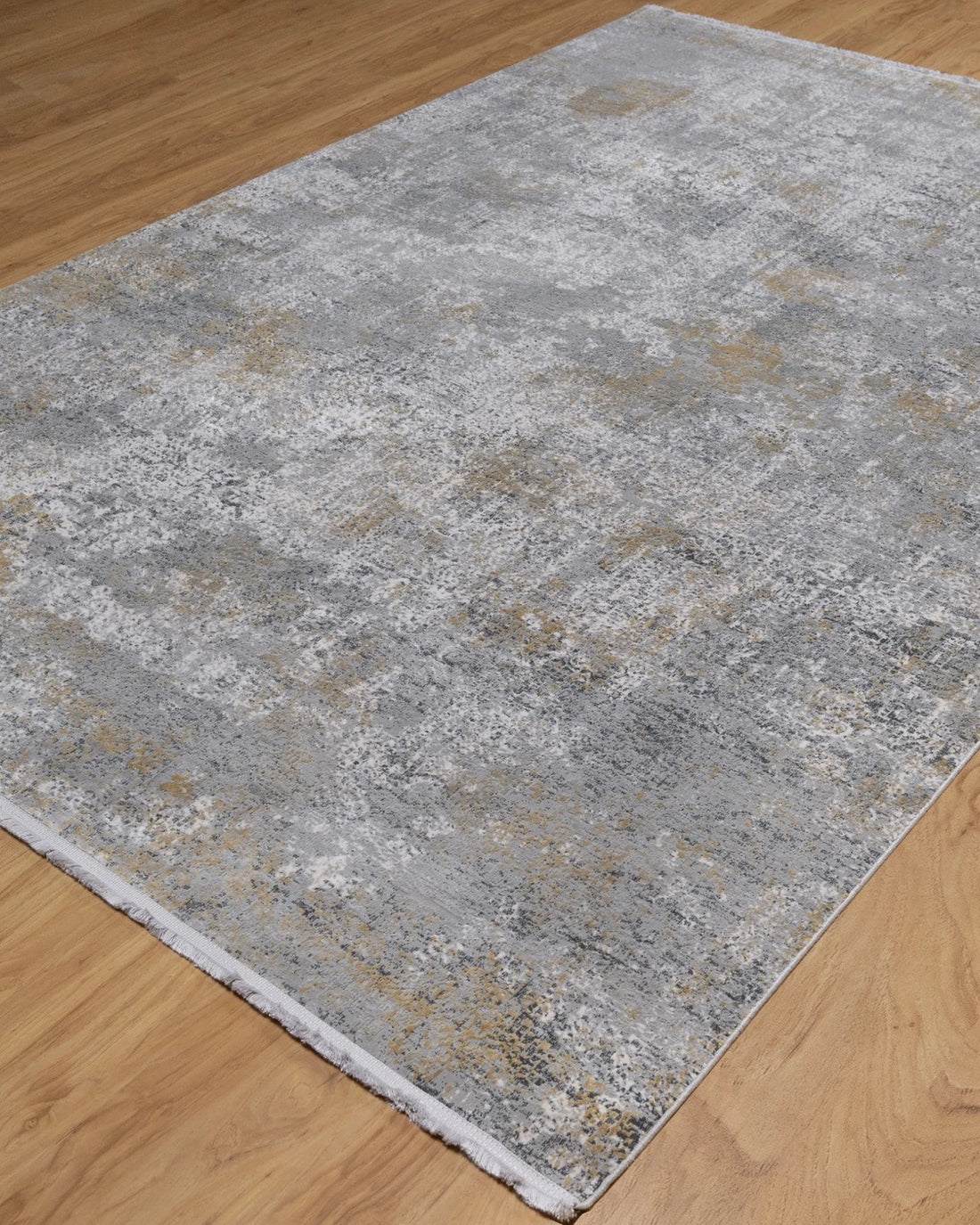 Assorted Grey Gold Textured Abstract Carpet