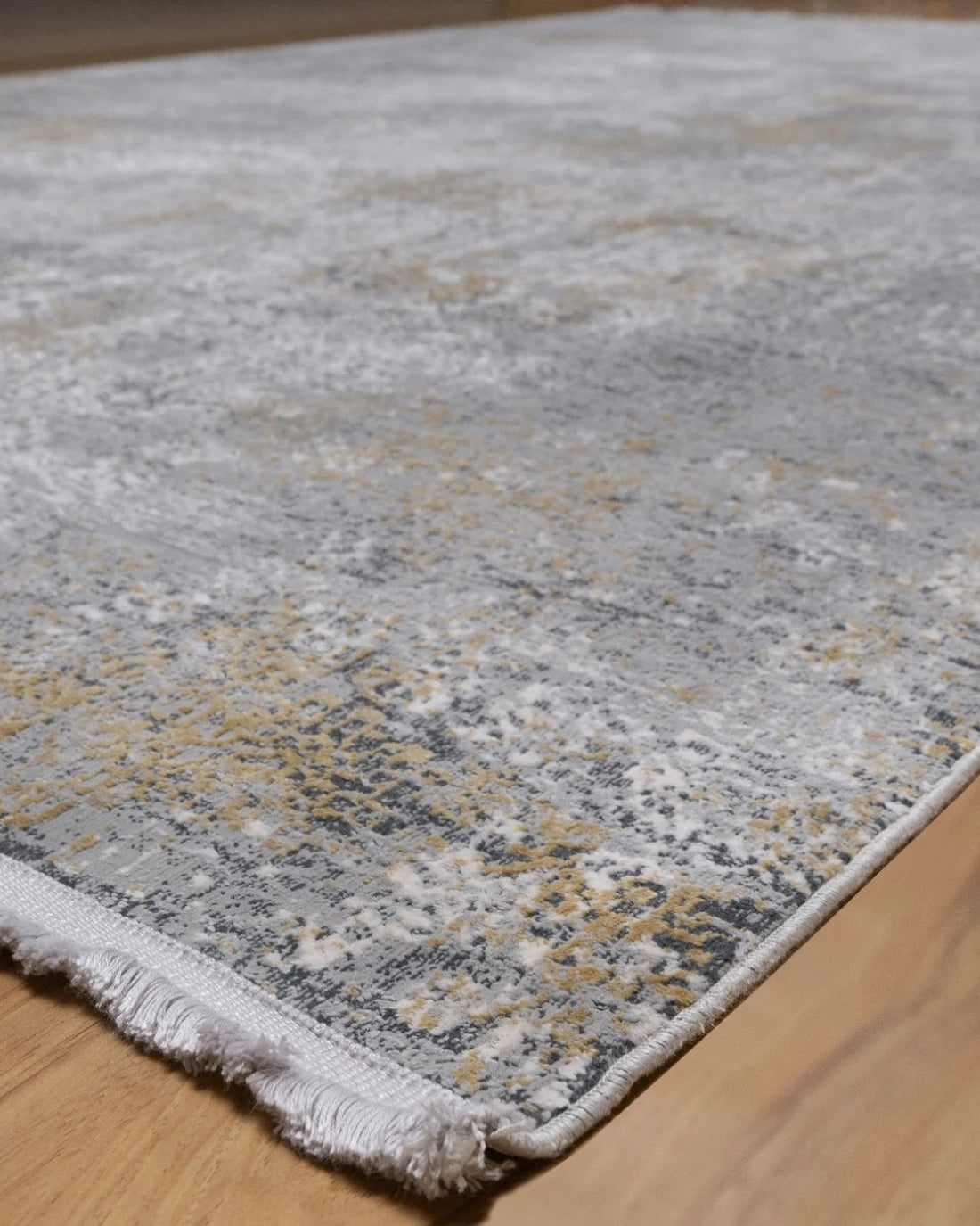 Assorted Grey Gold Textured Abstract Carpet