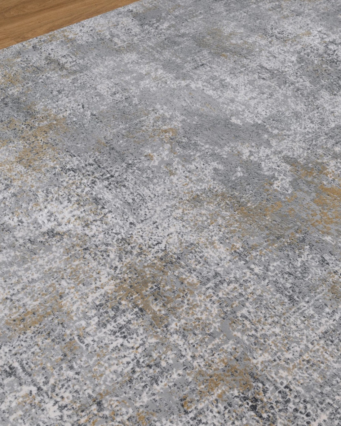 Assorted Grey Gold Textured Abstract Carpet