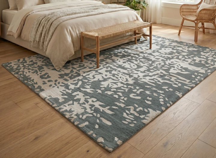 Abstract Grey Texture Pattern Carpet