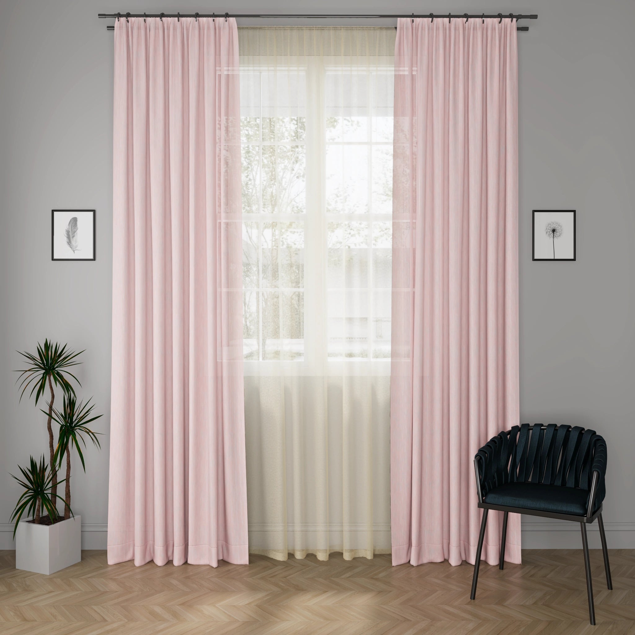 Diva Aspen Mauve Curtain Fabric