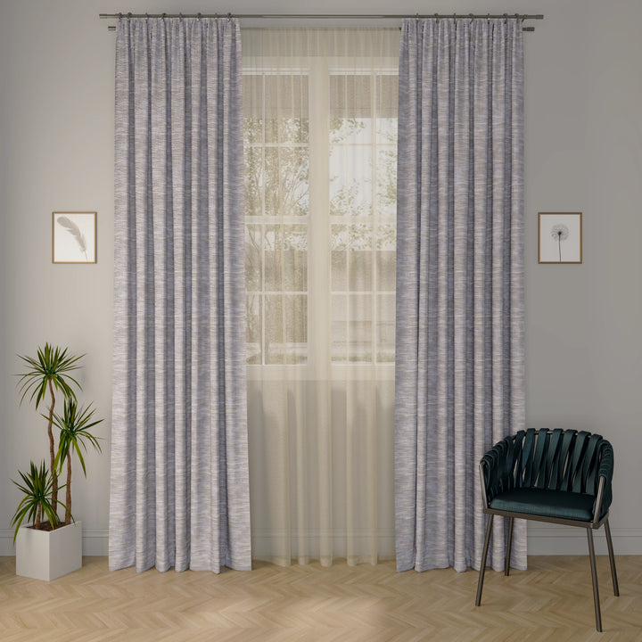 Diva Aspen Grey Curtain Fabric
