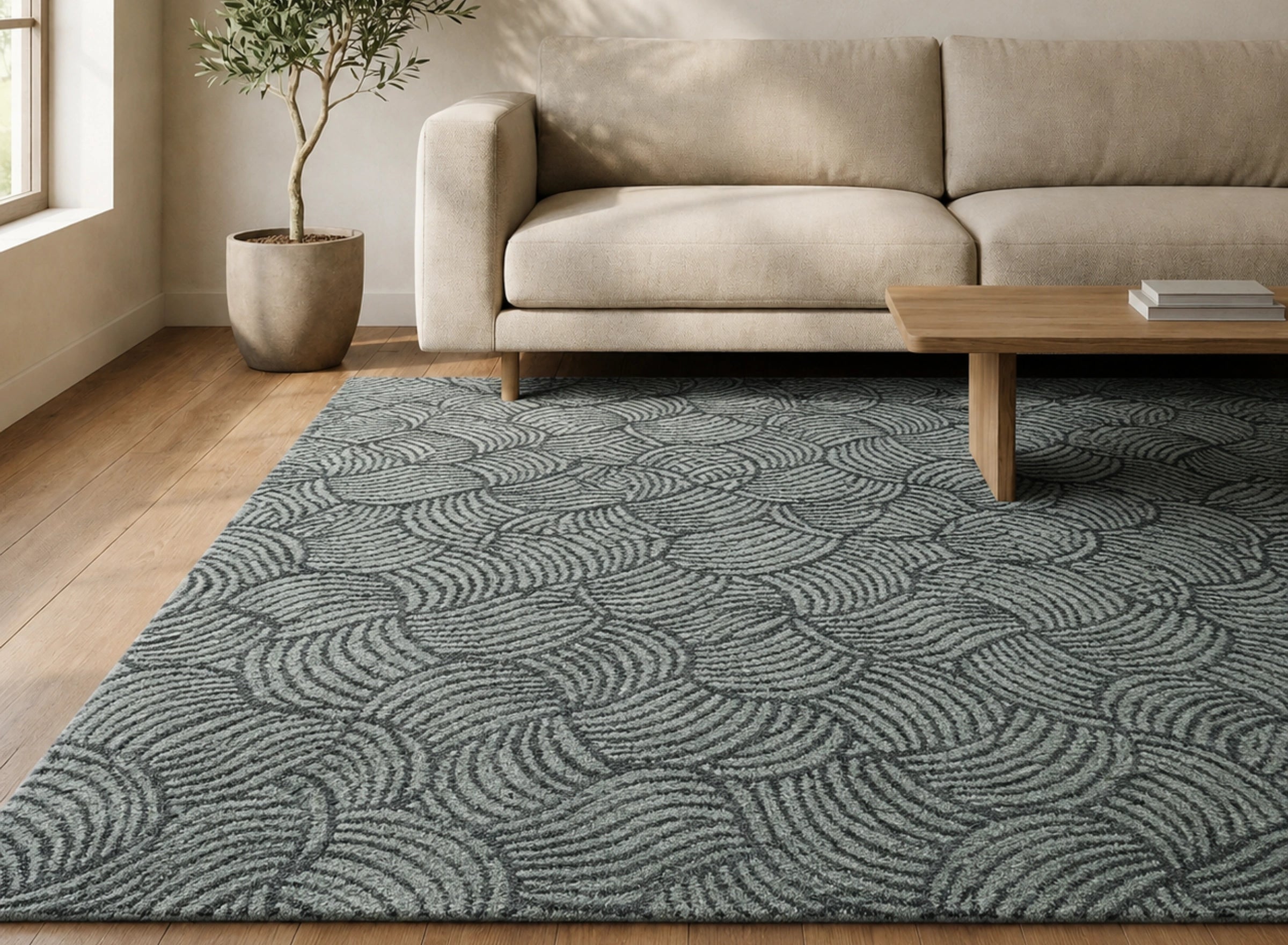 Arc Wave Geometric Carpet