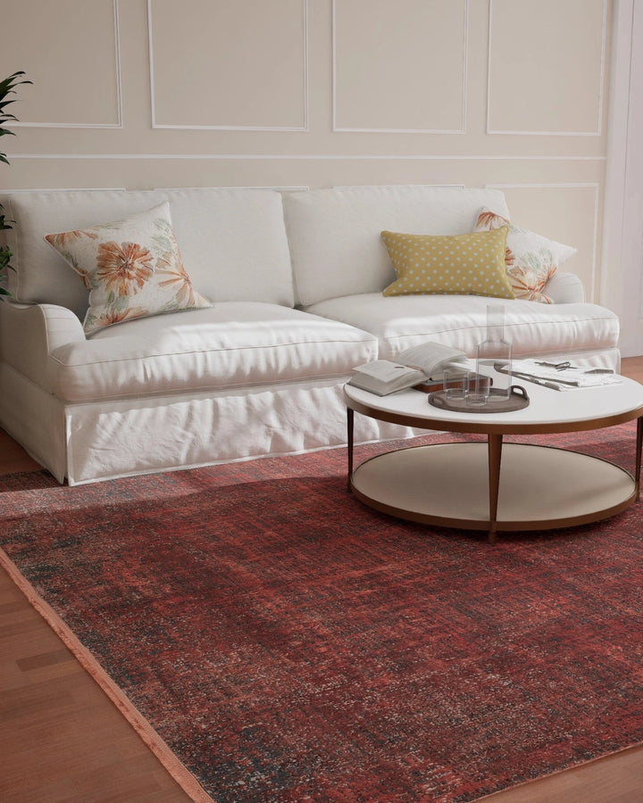 Assorted Crimson Red Vintage Solid Carpet