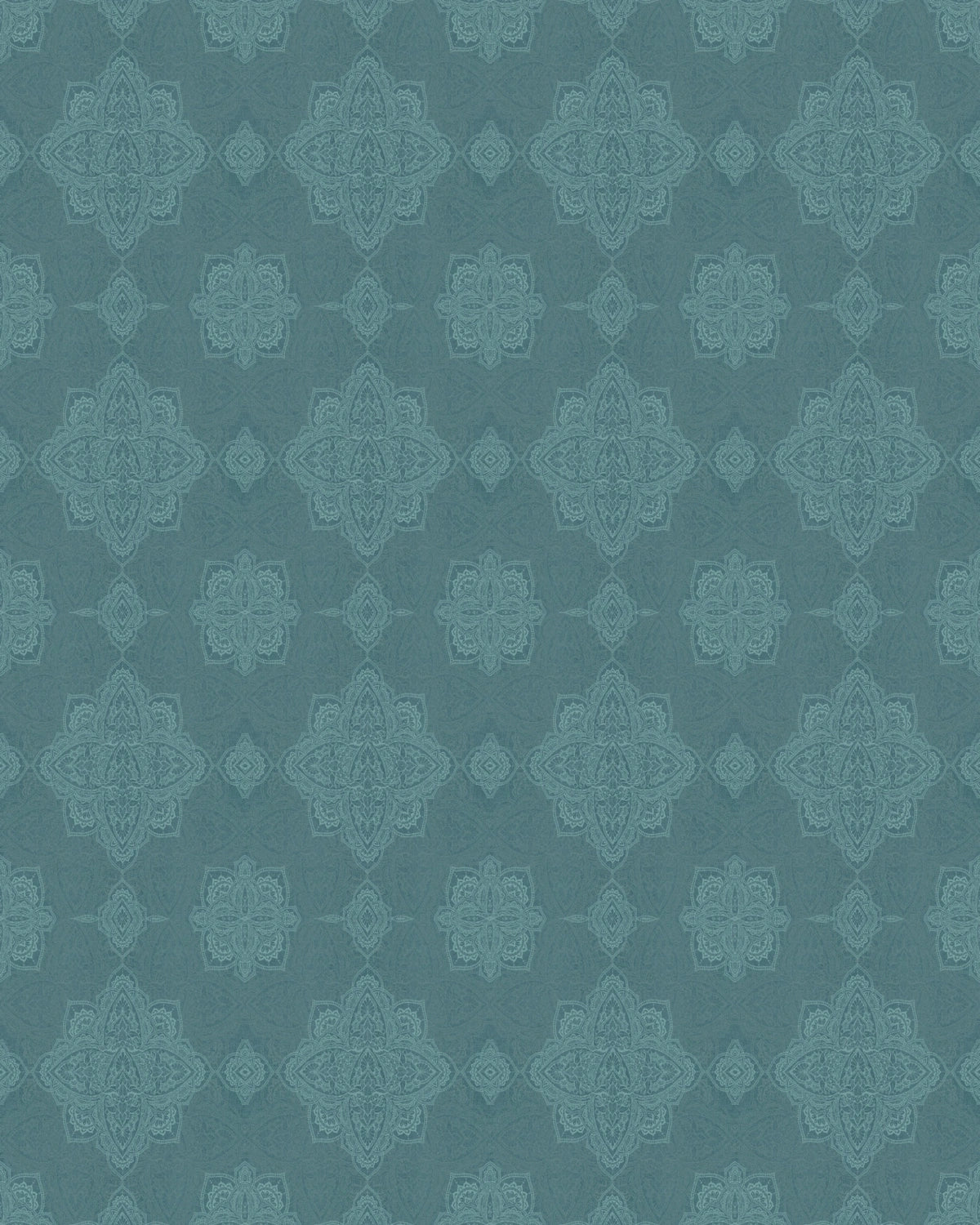 Boho Marrakech Geometric Mandala Wallpaper – Dark Teal