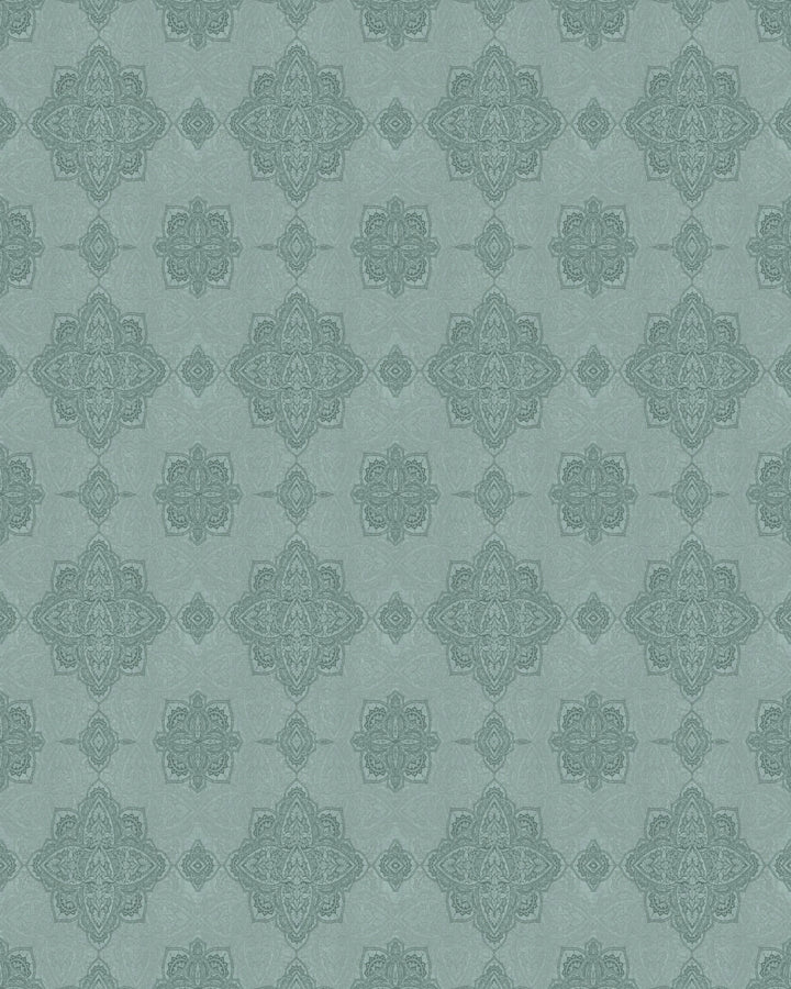 Boho Marrakech Geometric Mandala Wallpaper – Teal