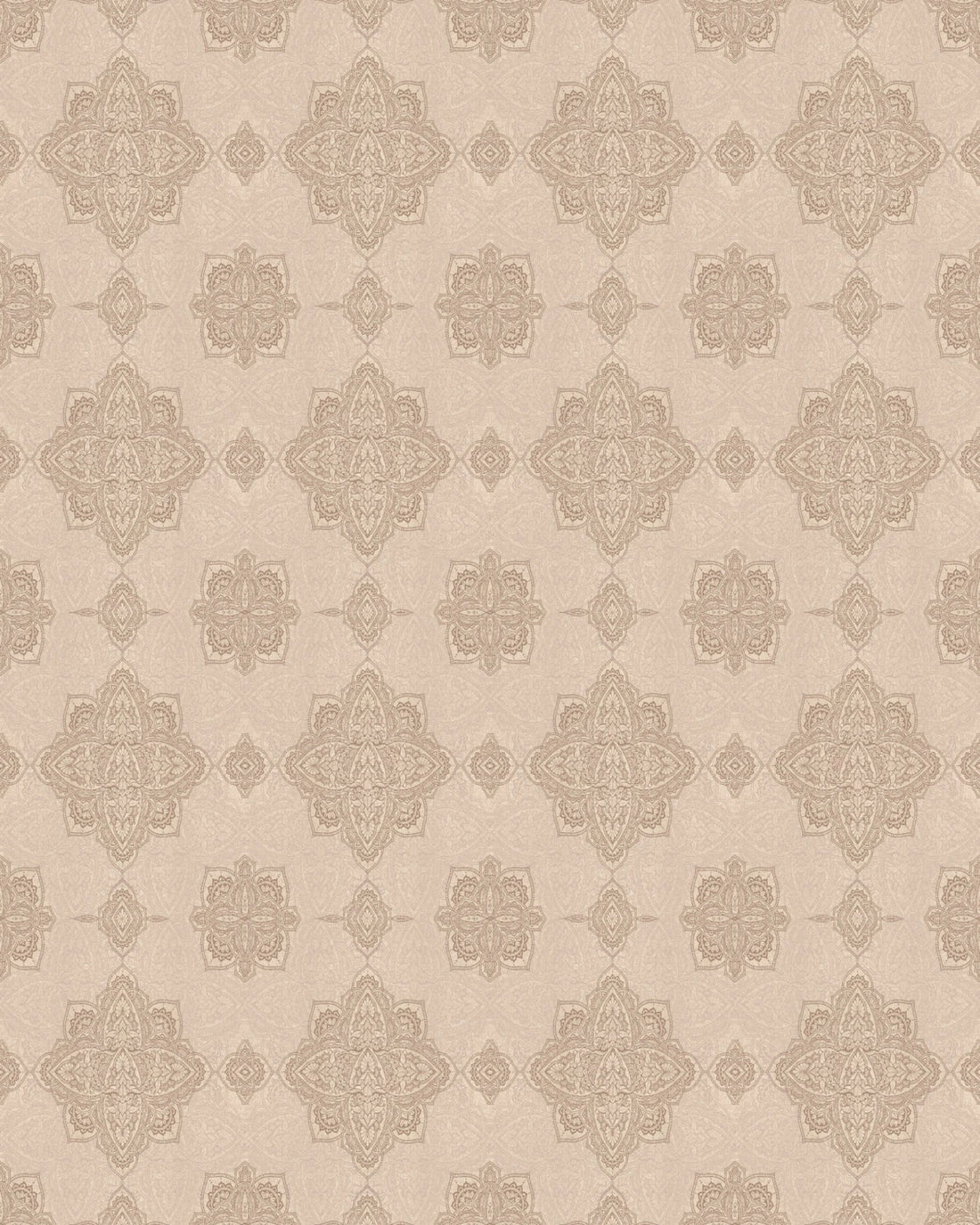Boho Marrakech Geometric Mandala Wallpaper – Warm Beige