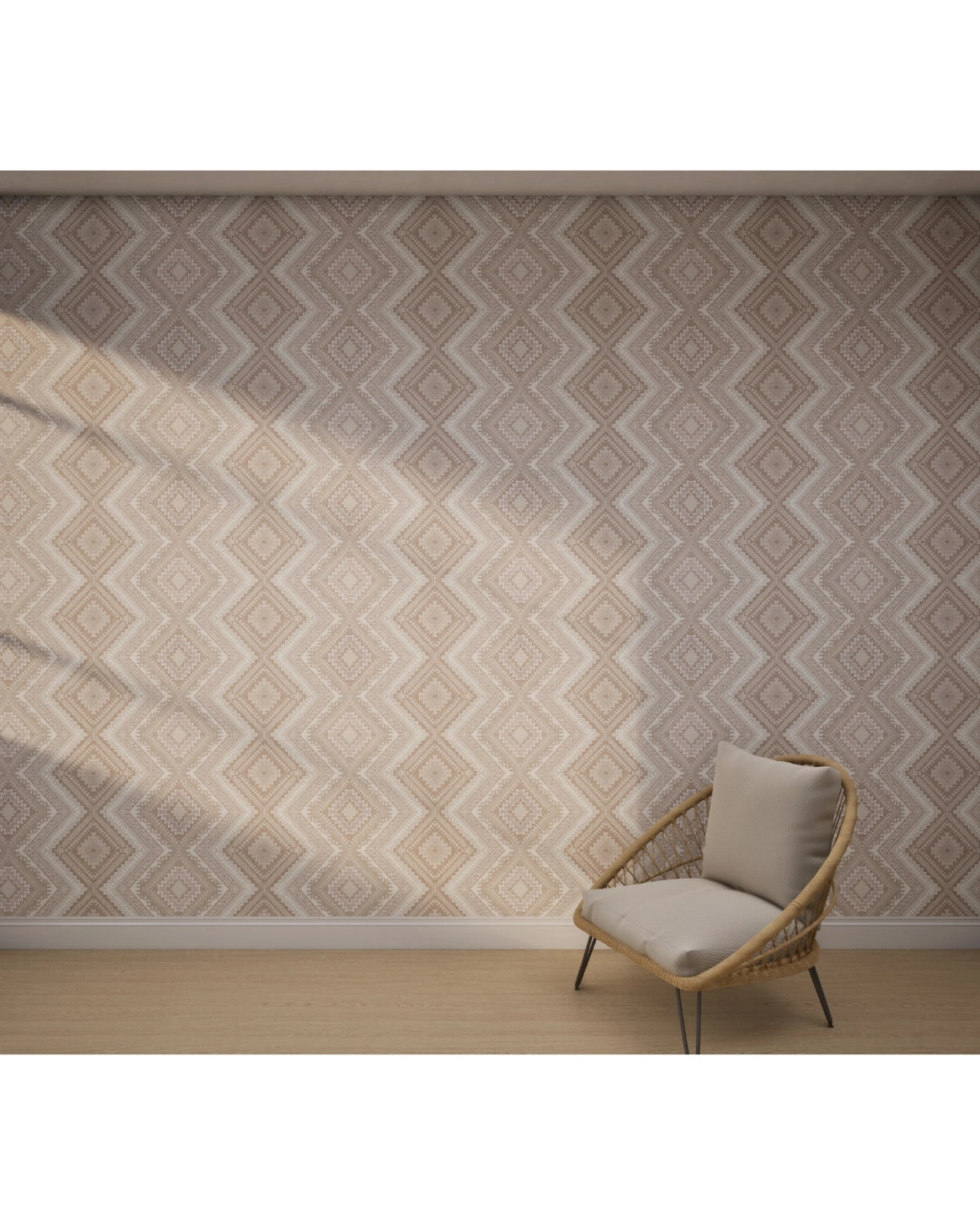 Tribal Taupe Wallpaper