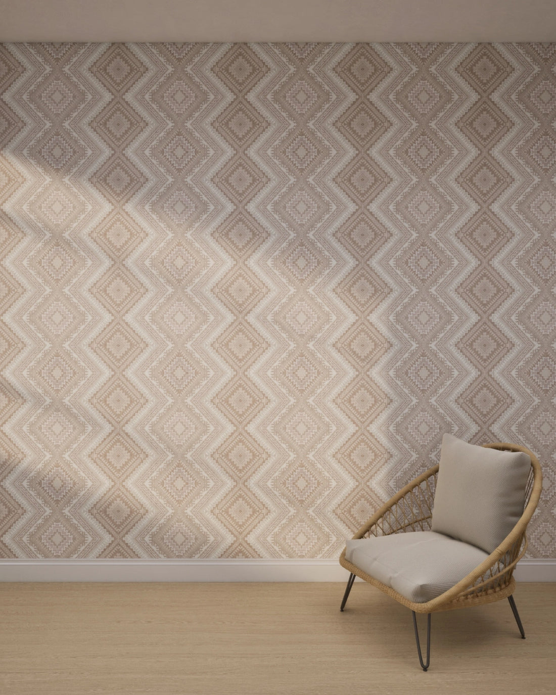 Tribal Taupe Wallpaper