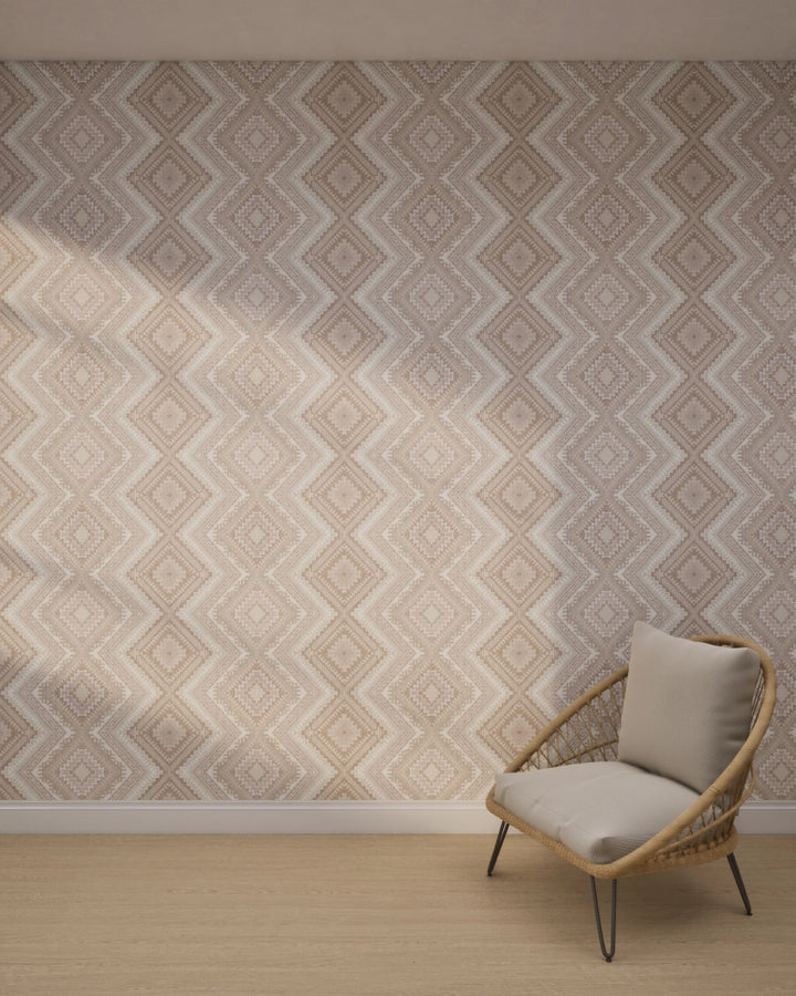 Tribal Taupe Wallpaper