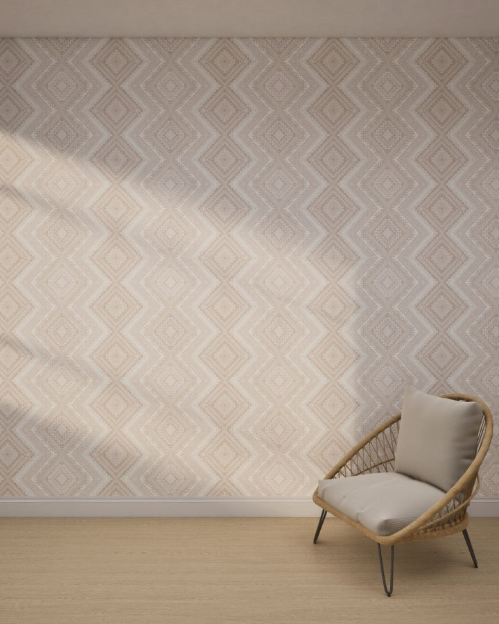 Tribal Cream Wallpaper