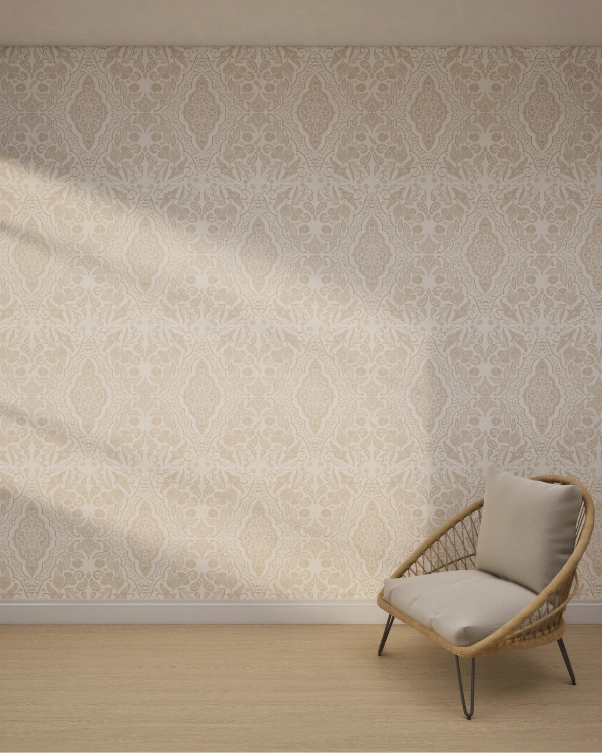 Ornella Ivory Beige Wallpaper