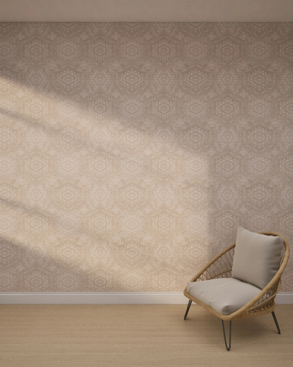 Mandala Taupe Wallpaper