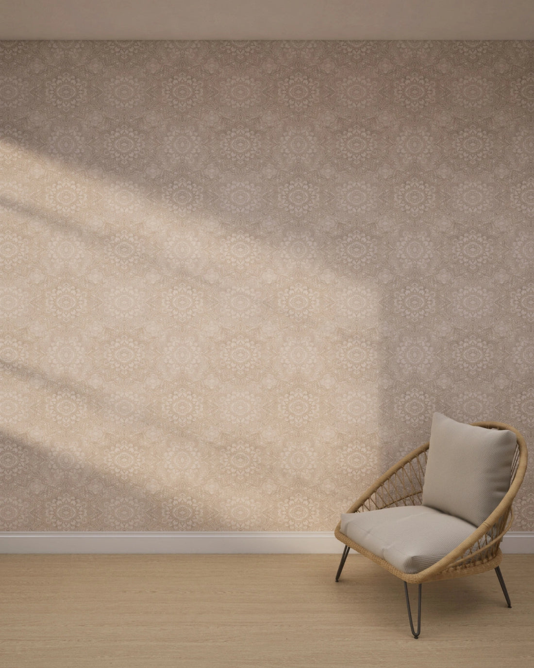 Mandala Taupe Wallpaper