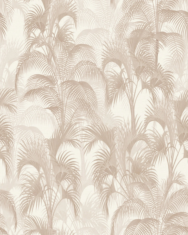 Vintage Tropical Palm Leaves Wallpaper – Beige