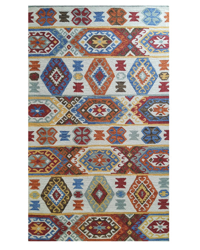 Colorful Tribal Geometric Pattern Carpet